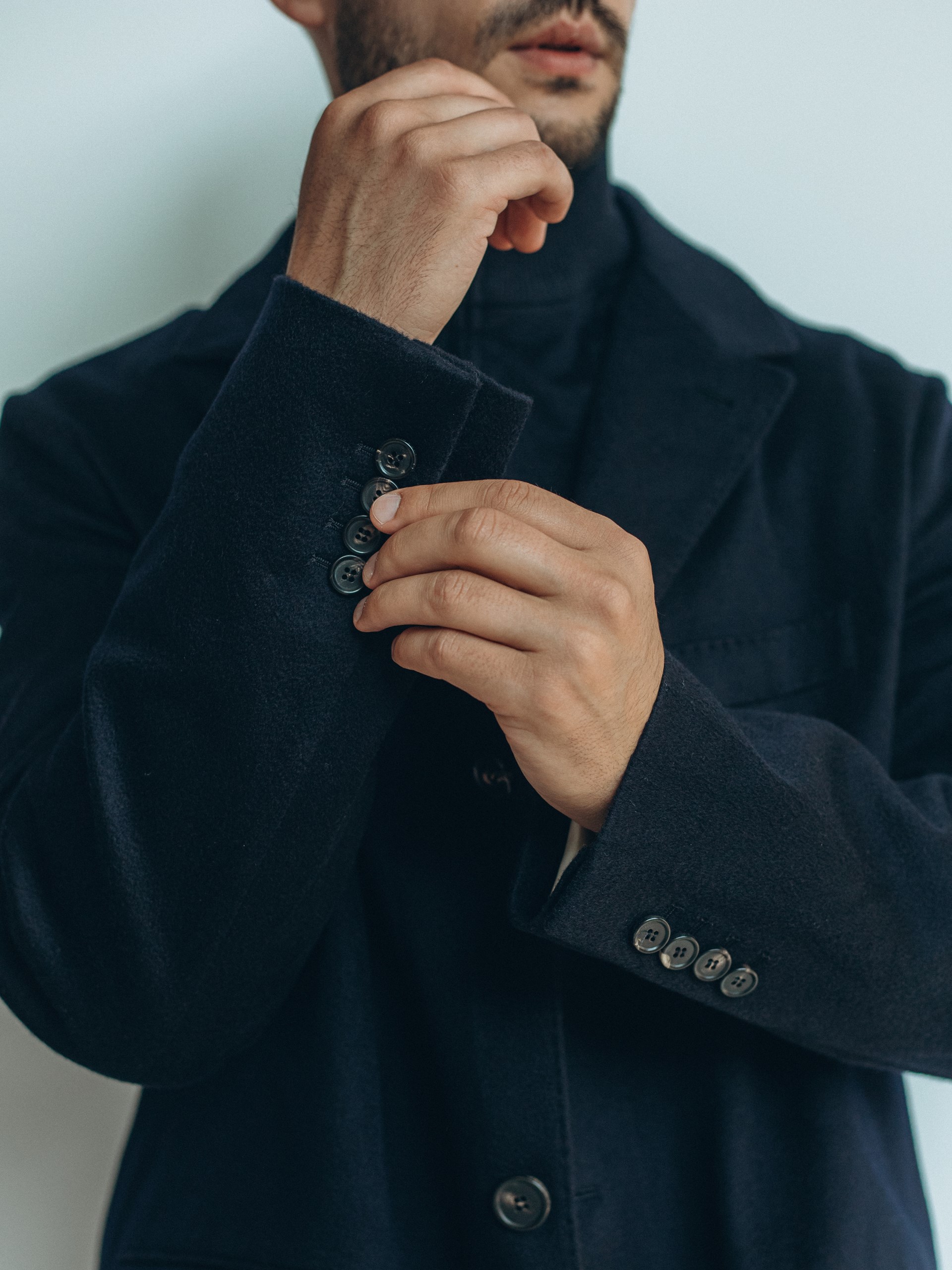 Loro Piana Martingala Men's Navy Storm System® Coat