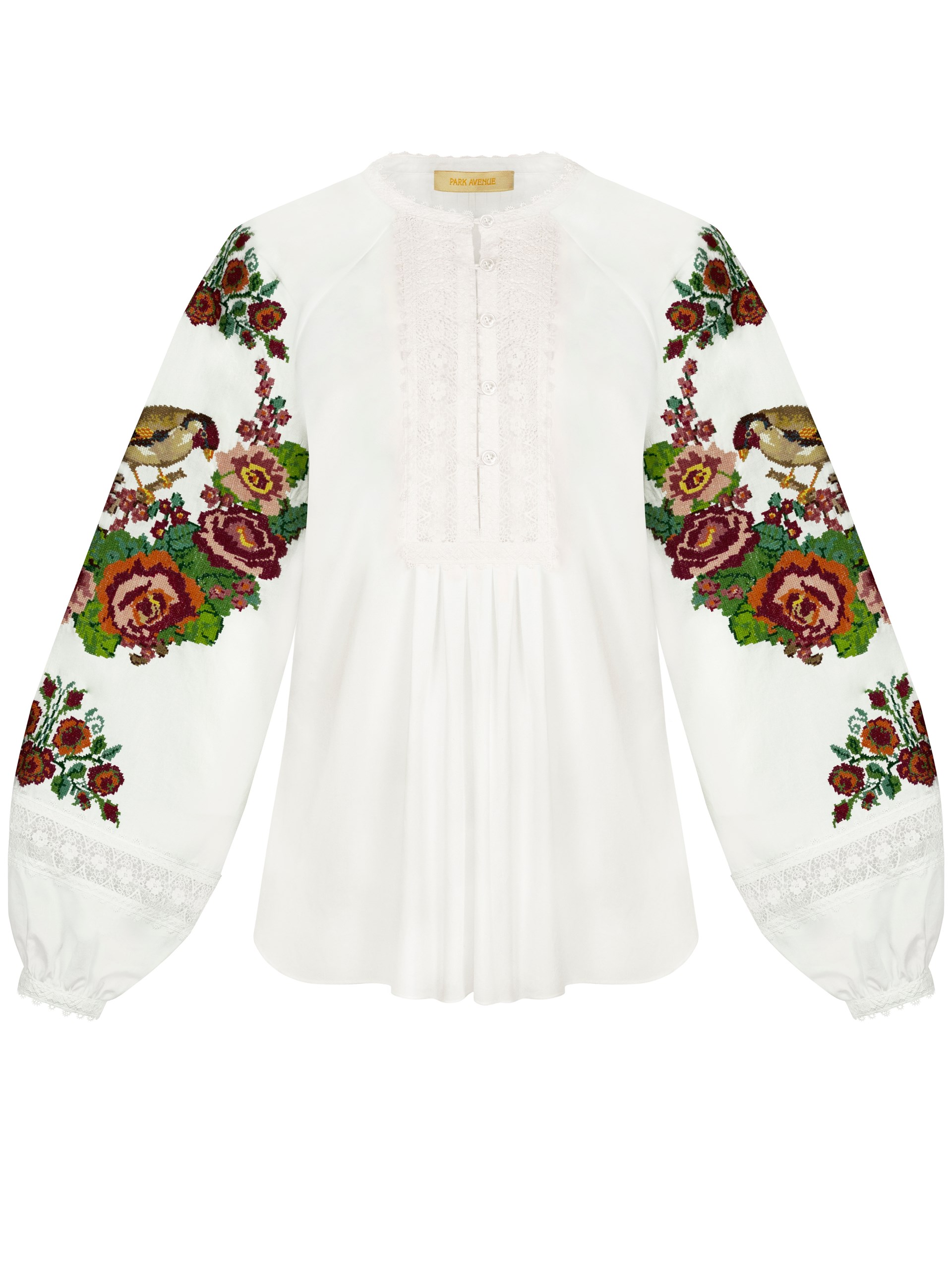 Park Avenue Atelier embroidered shirt with loose cut and hand embroidery elements