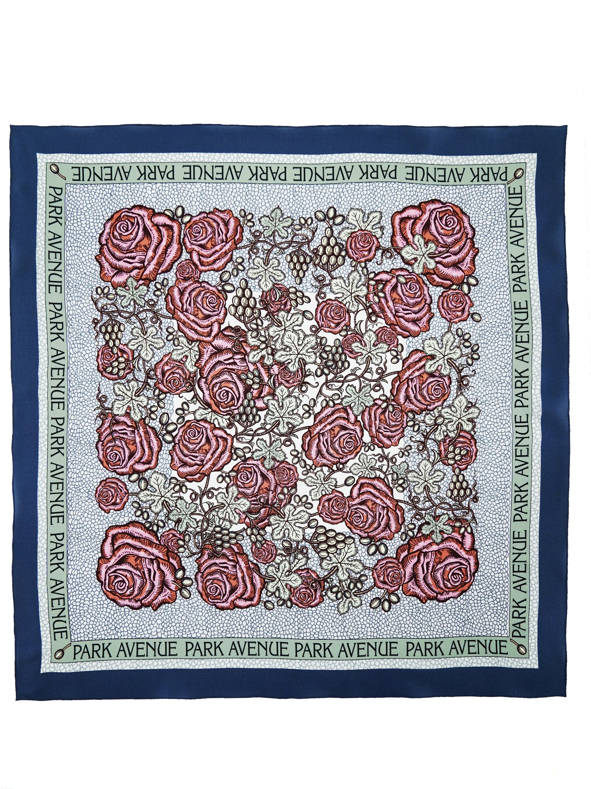 Park Avenue Atelier scarf with red rose print