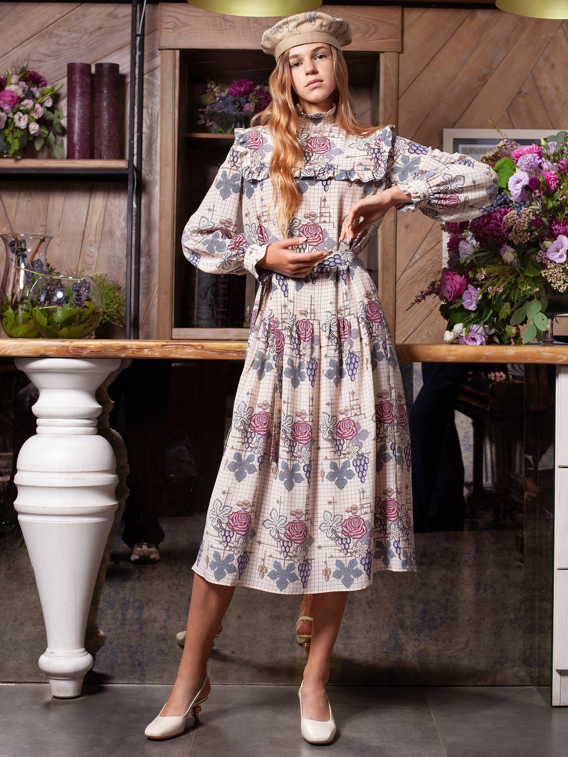 Park Avenue Atelier dress with an author's print