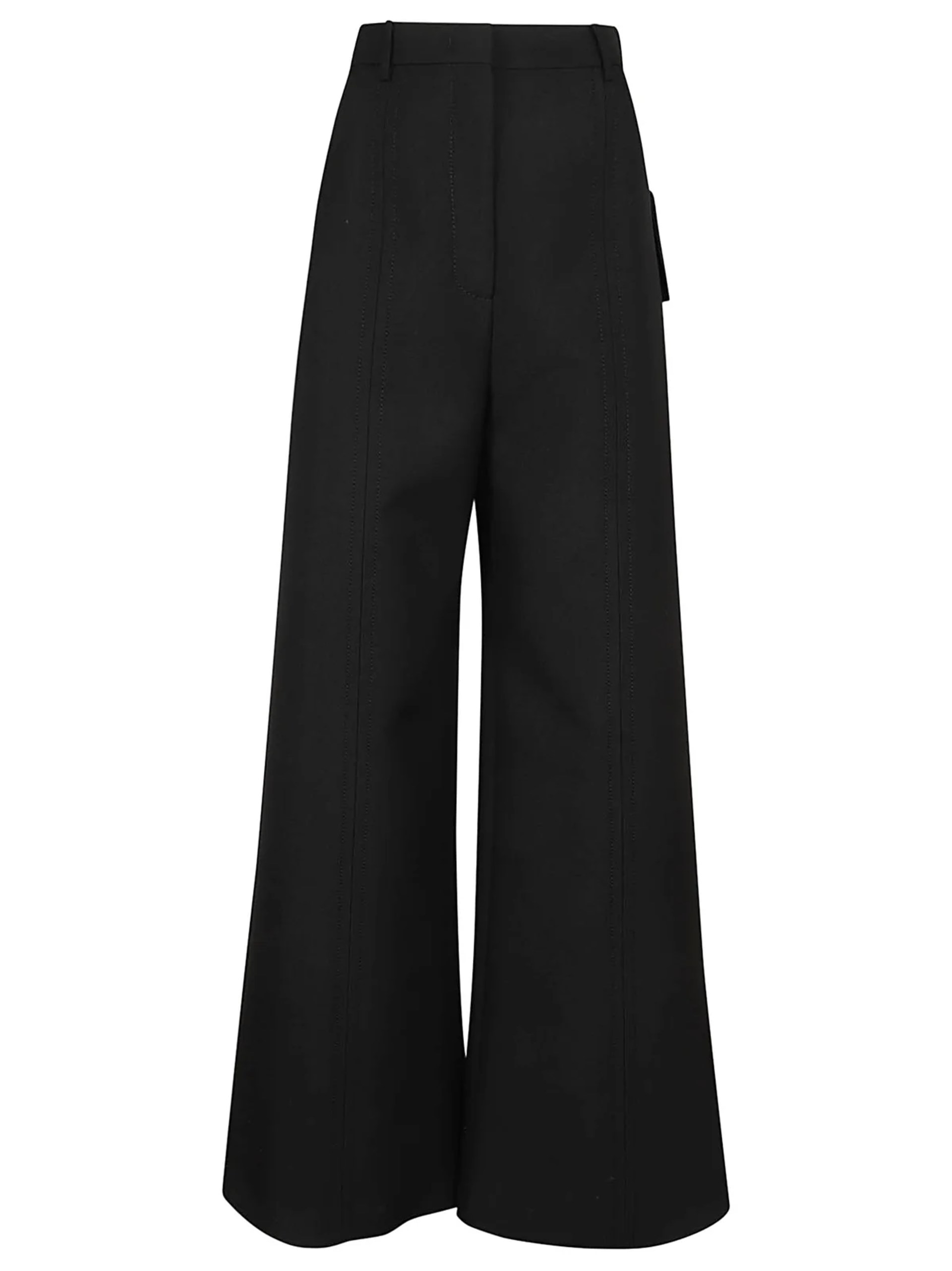 Valentino black wool flared pants
