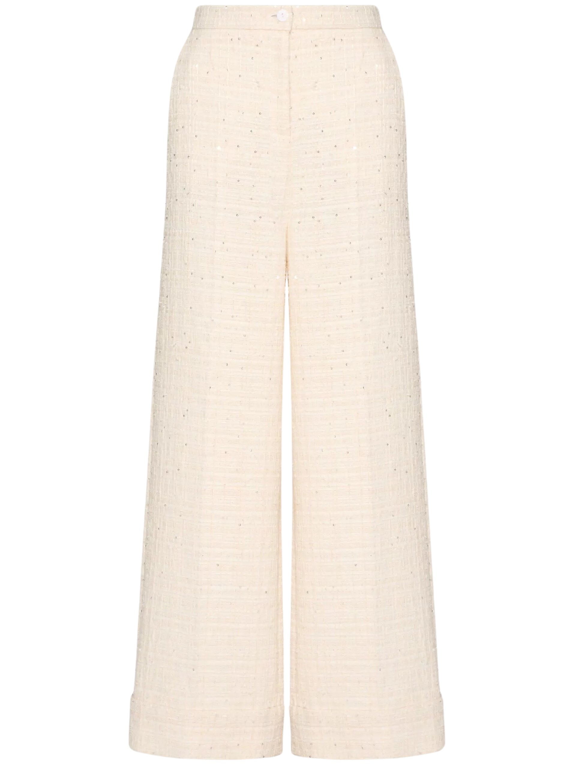 Valentino ivory tweed trousers
