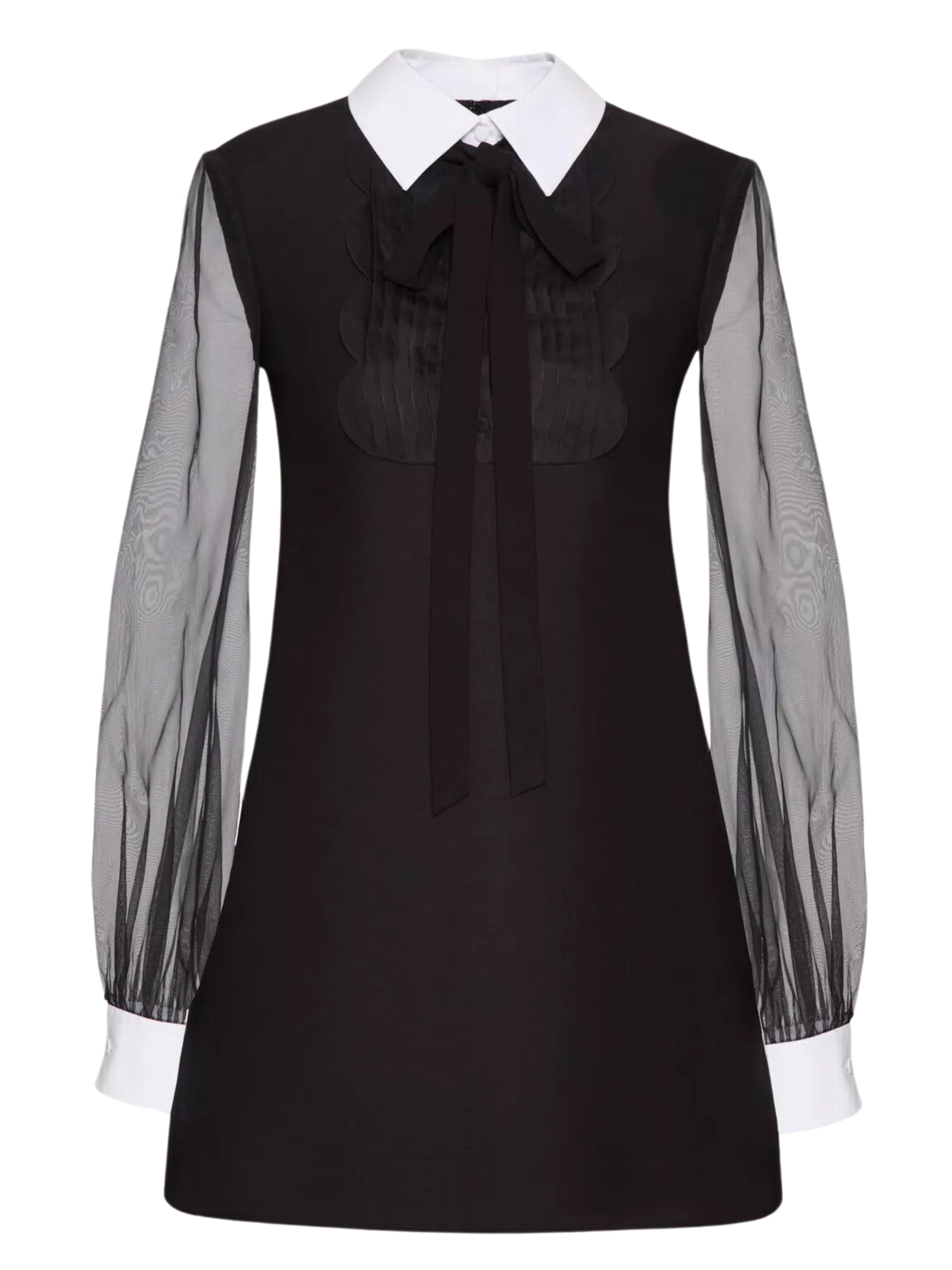 Valentino mini dress with translucent sleeves