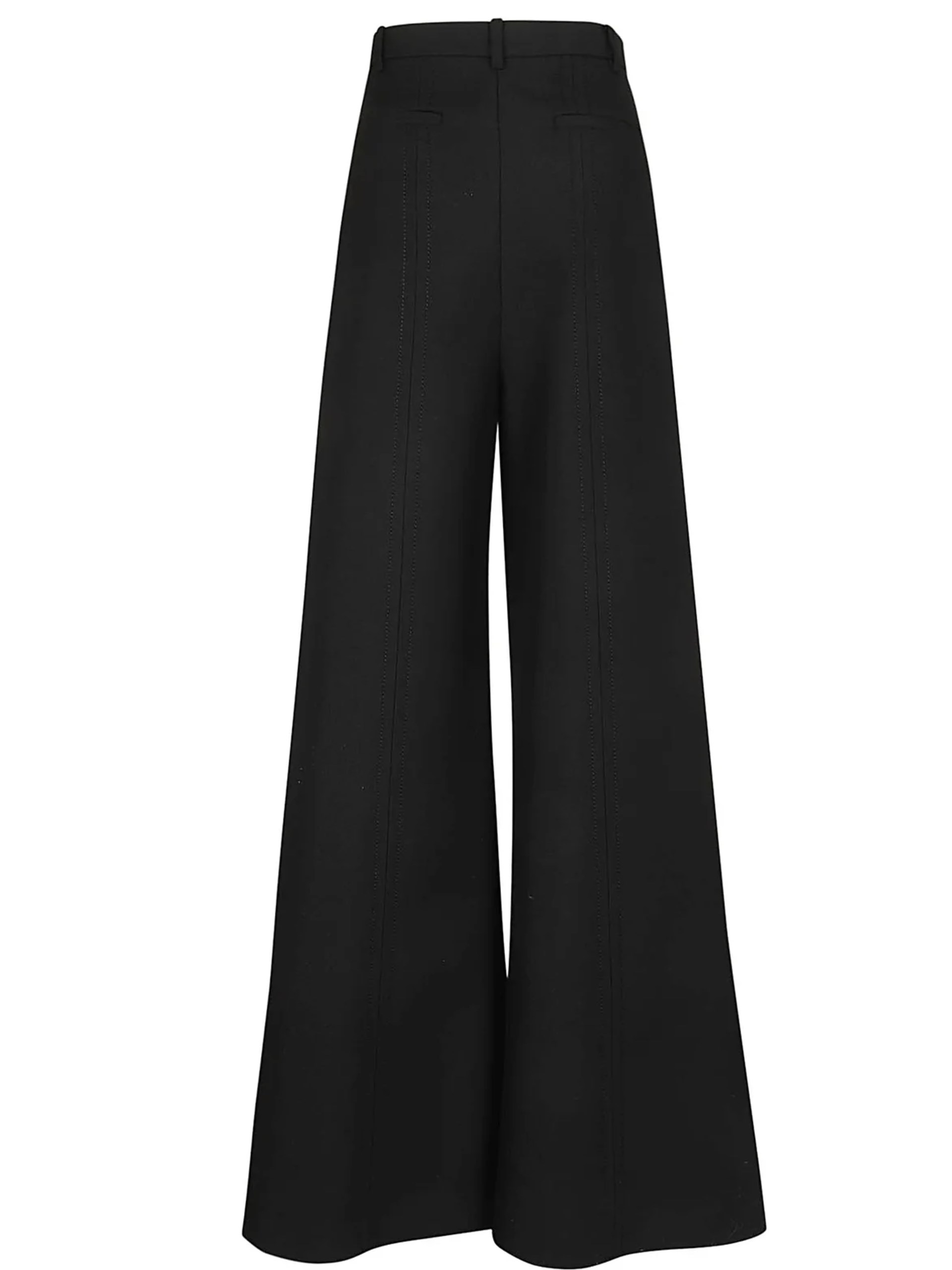 Valentino black wool flared pants