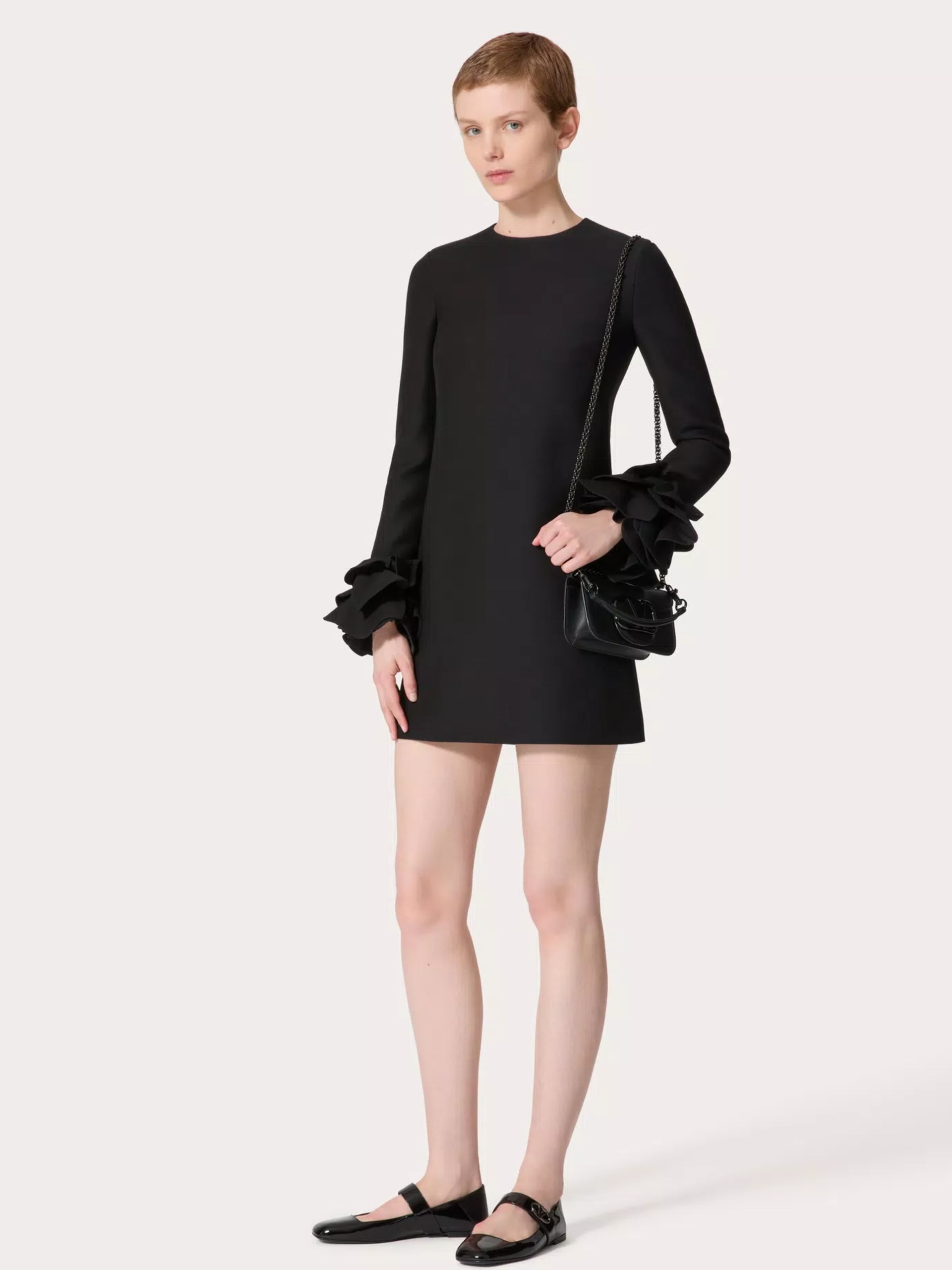 Valentino mini dress with voluminous details on the cuffs
