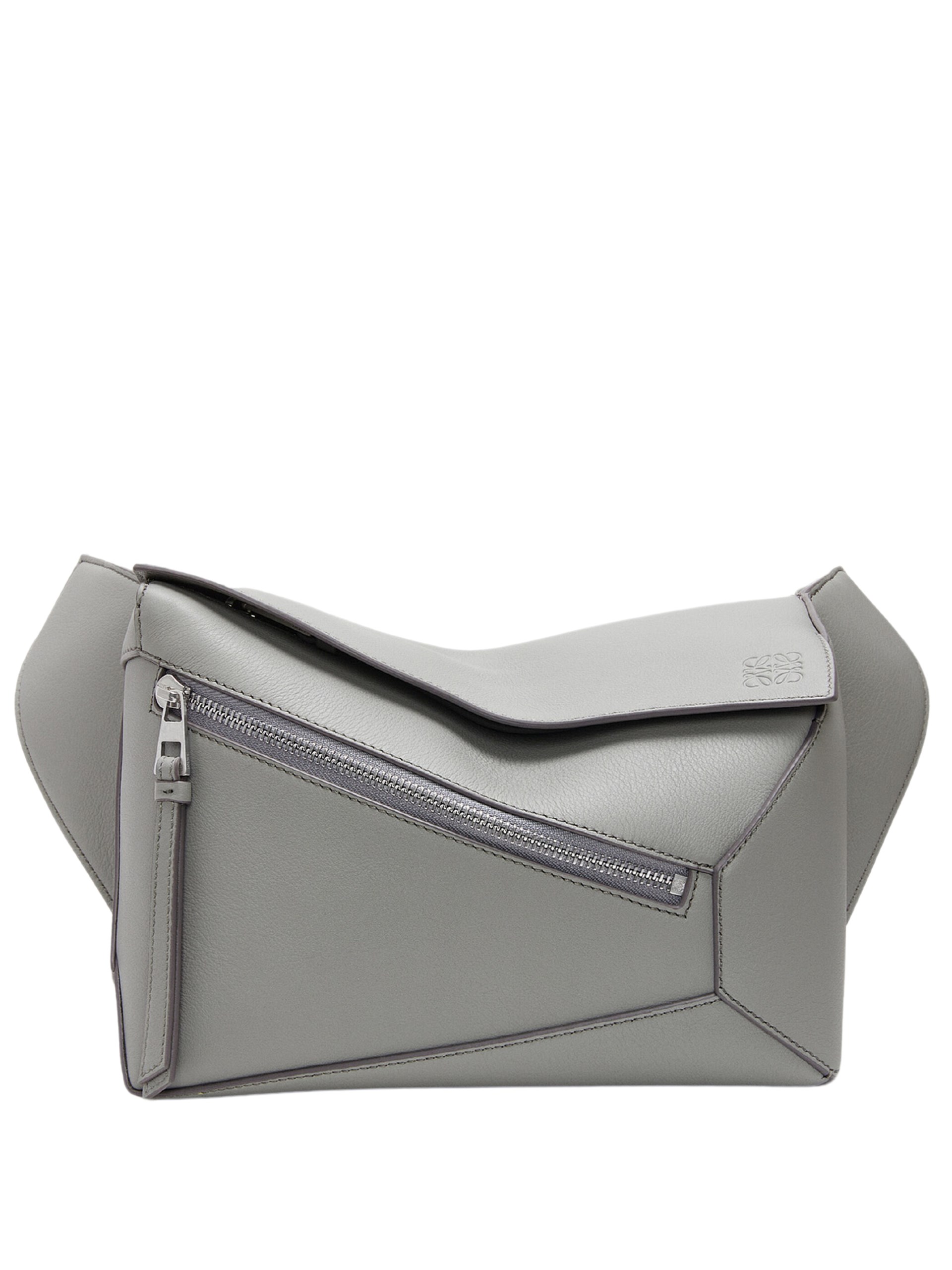 Loewe Puzzle men's gray leather bag