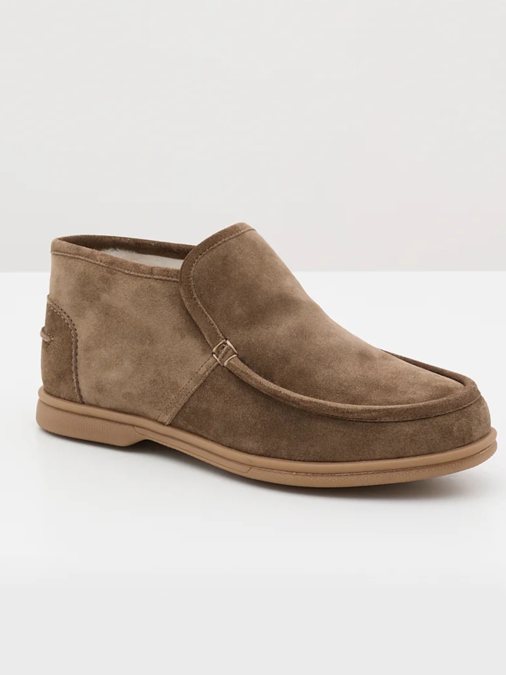 Yves Salomon Men's brown insulated suede boots