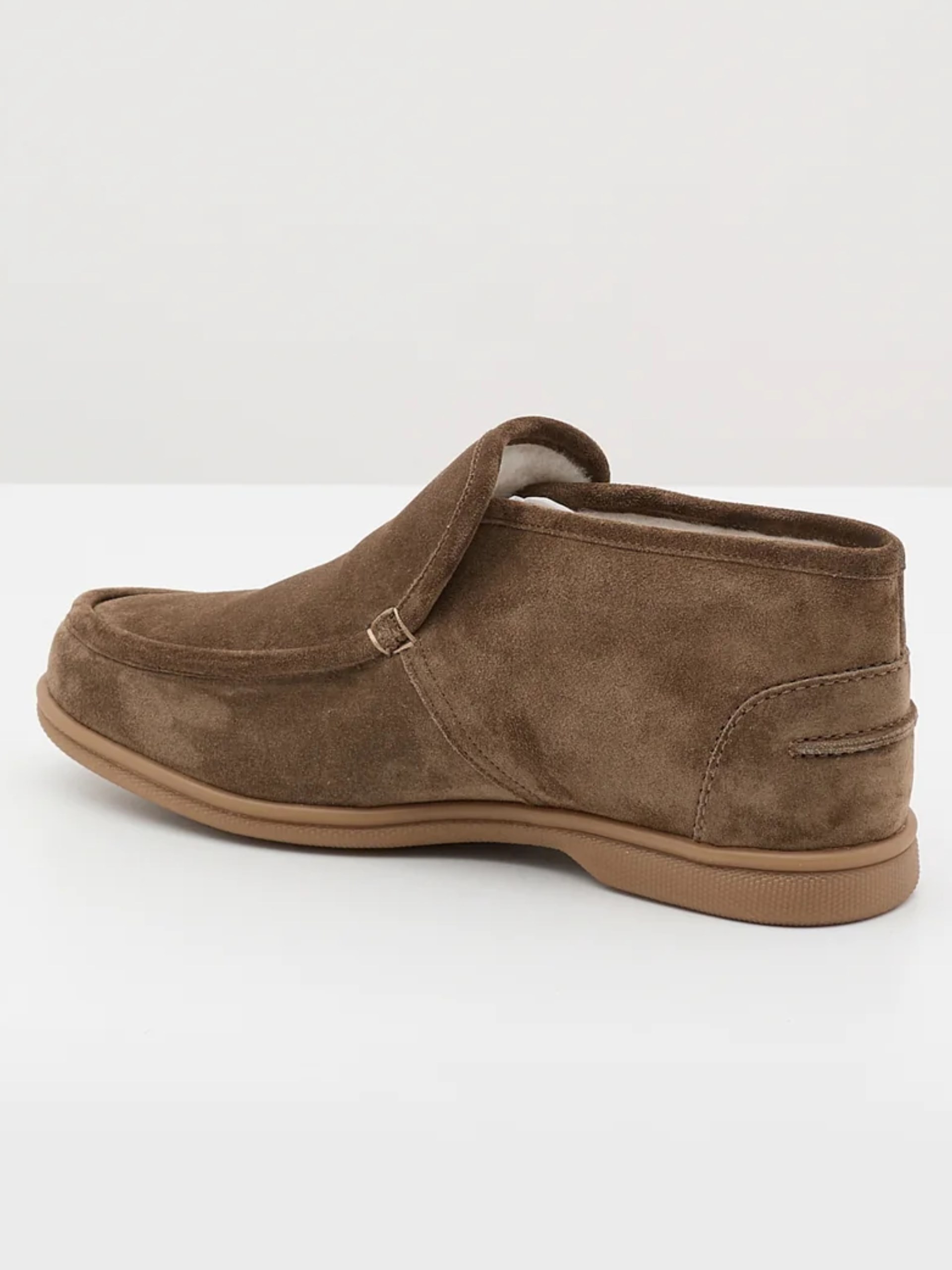 Yves Salomon Men's brown insulated suede boots