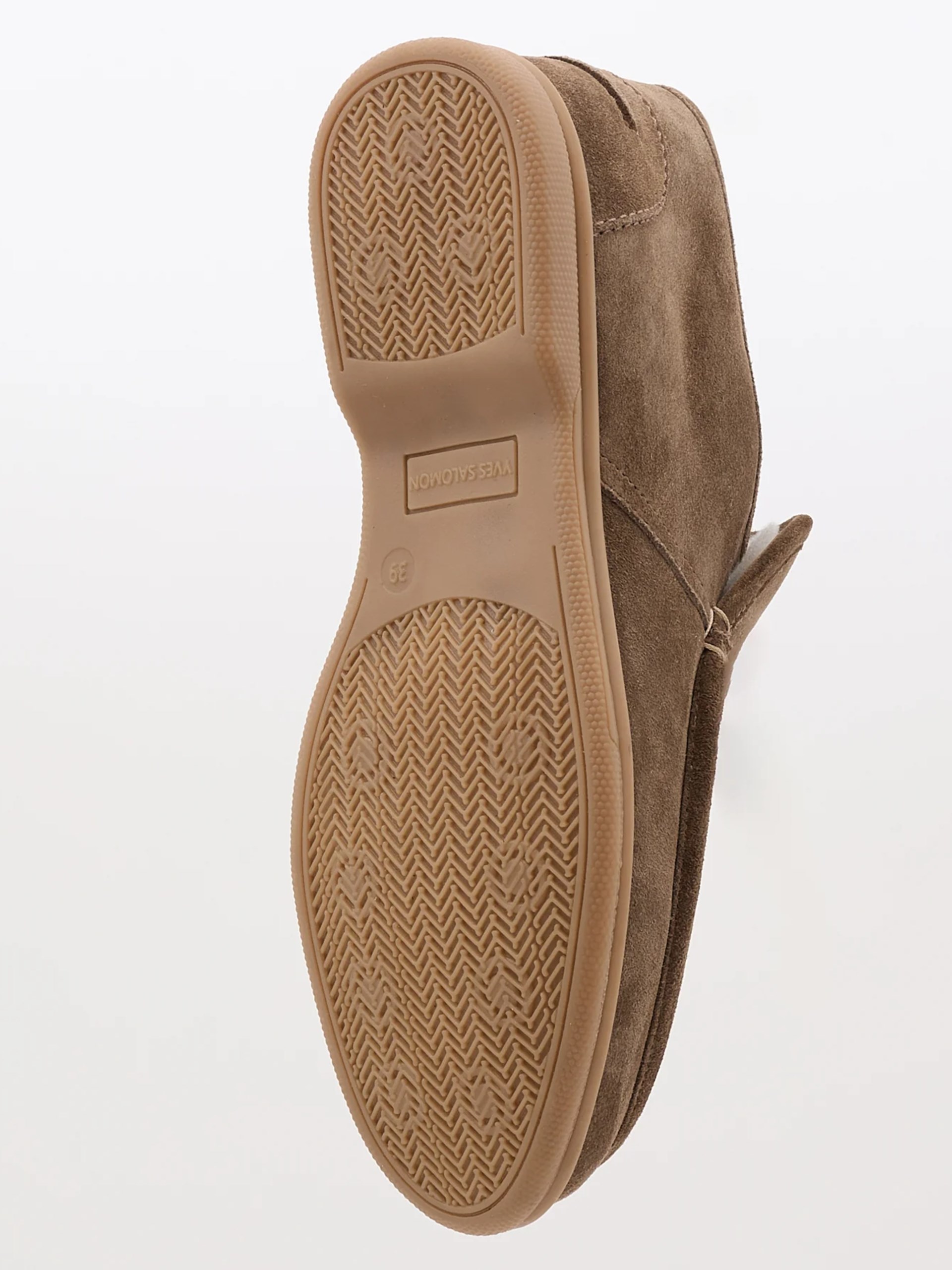 Yves Salomon Men's brown insulated suede boots