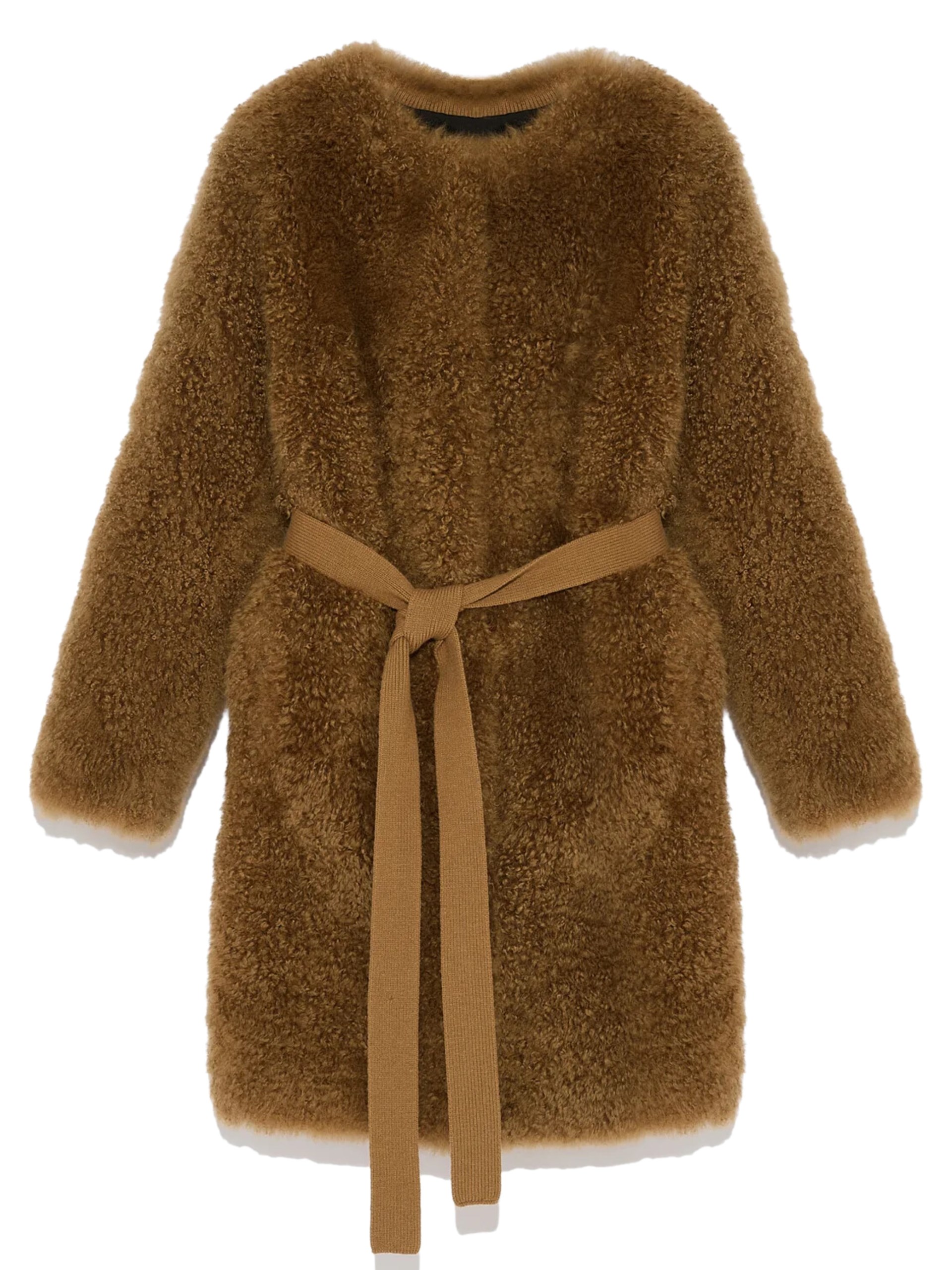 Yves Salomon sheepskin coat made of camel fur
