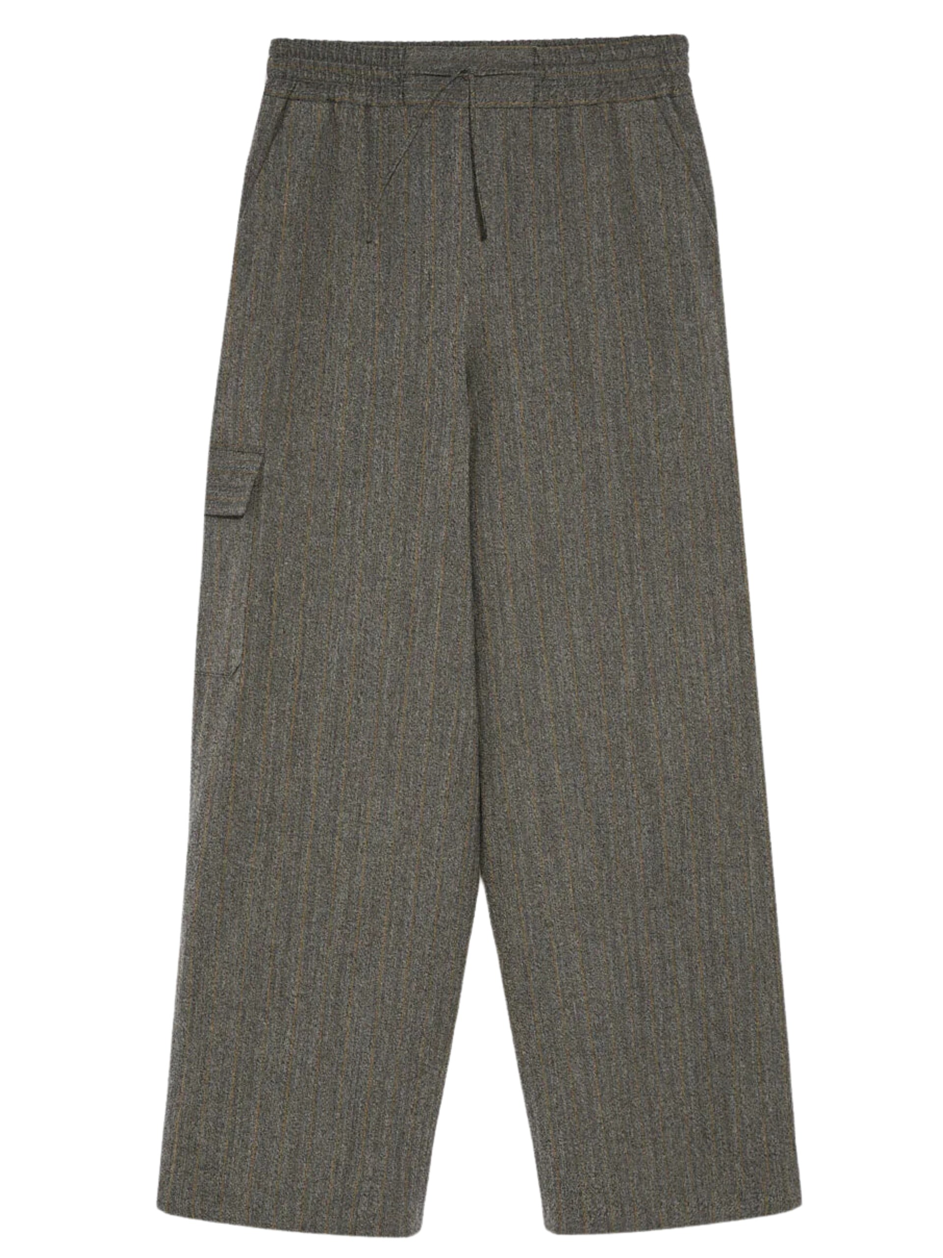 Yves Salomon gray wool cargo pants