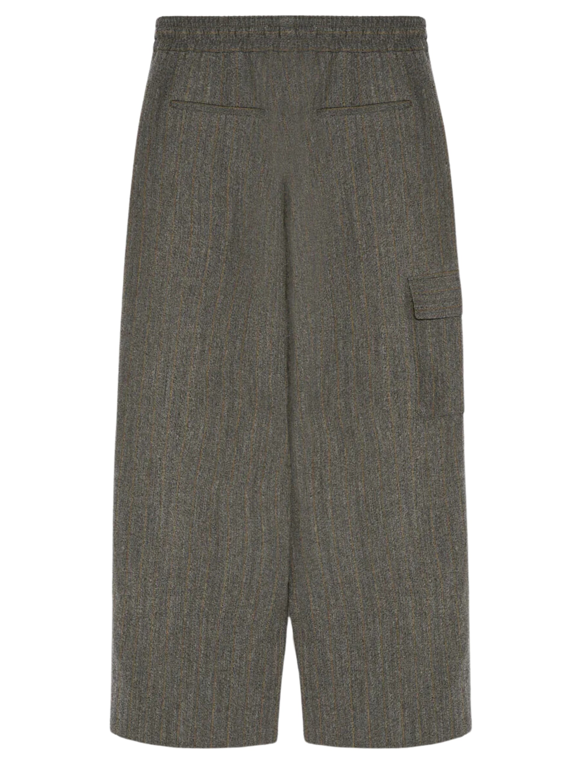 Yves Salomon gray wool cargo pants