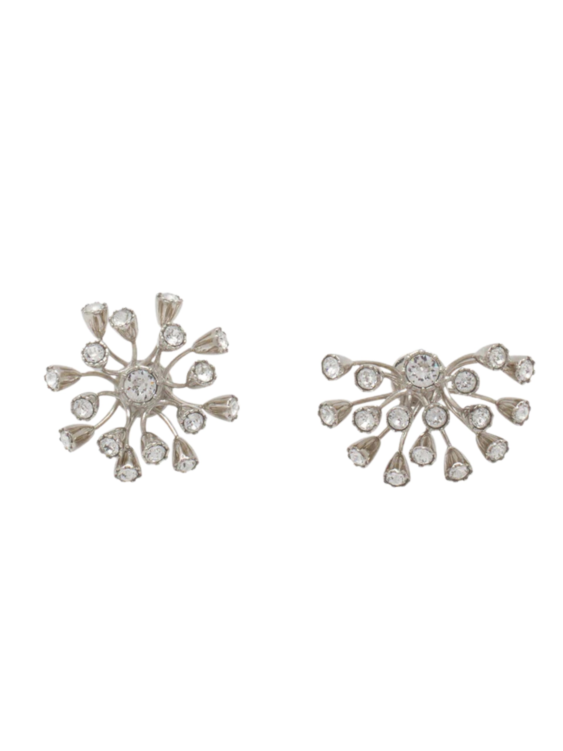 Lanvin Traviata silver flower earrings