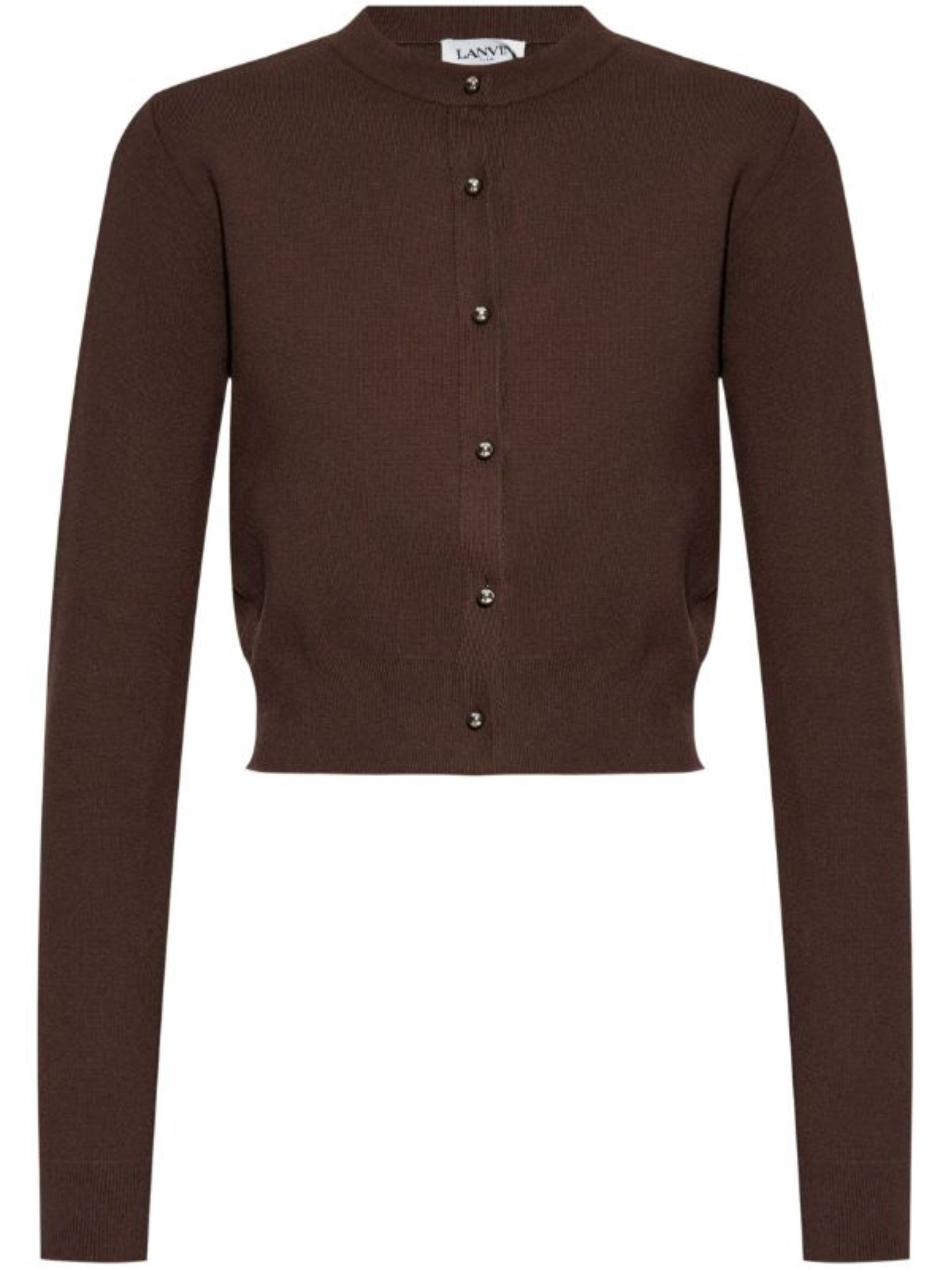 Темно-коричневий кардиган Lanvin з довгими рукавами