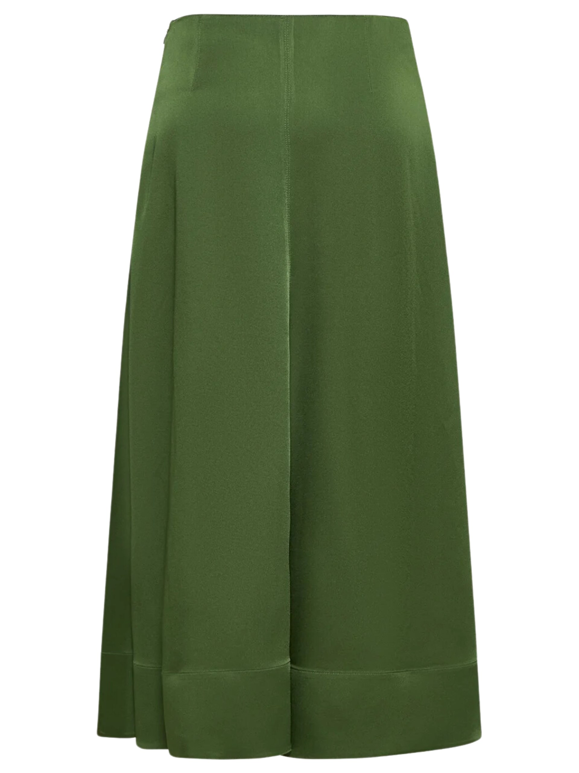 Lanvin Flared Satin Midi Skirt