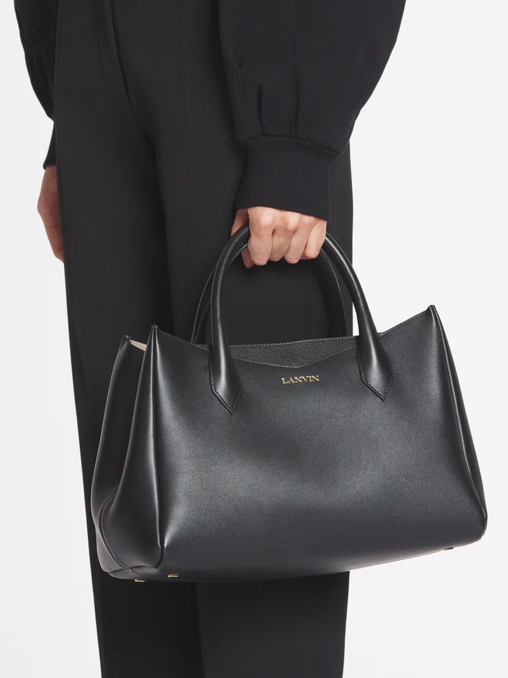 Lanvin L'Octave black leather bag with extra strap