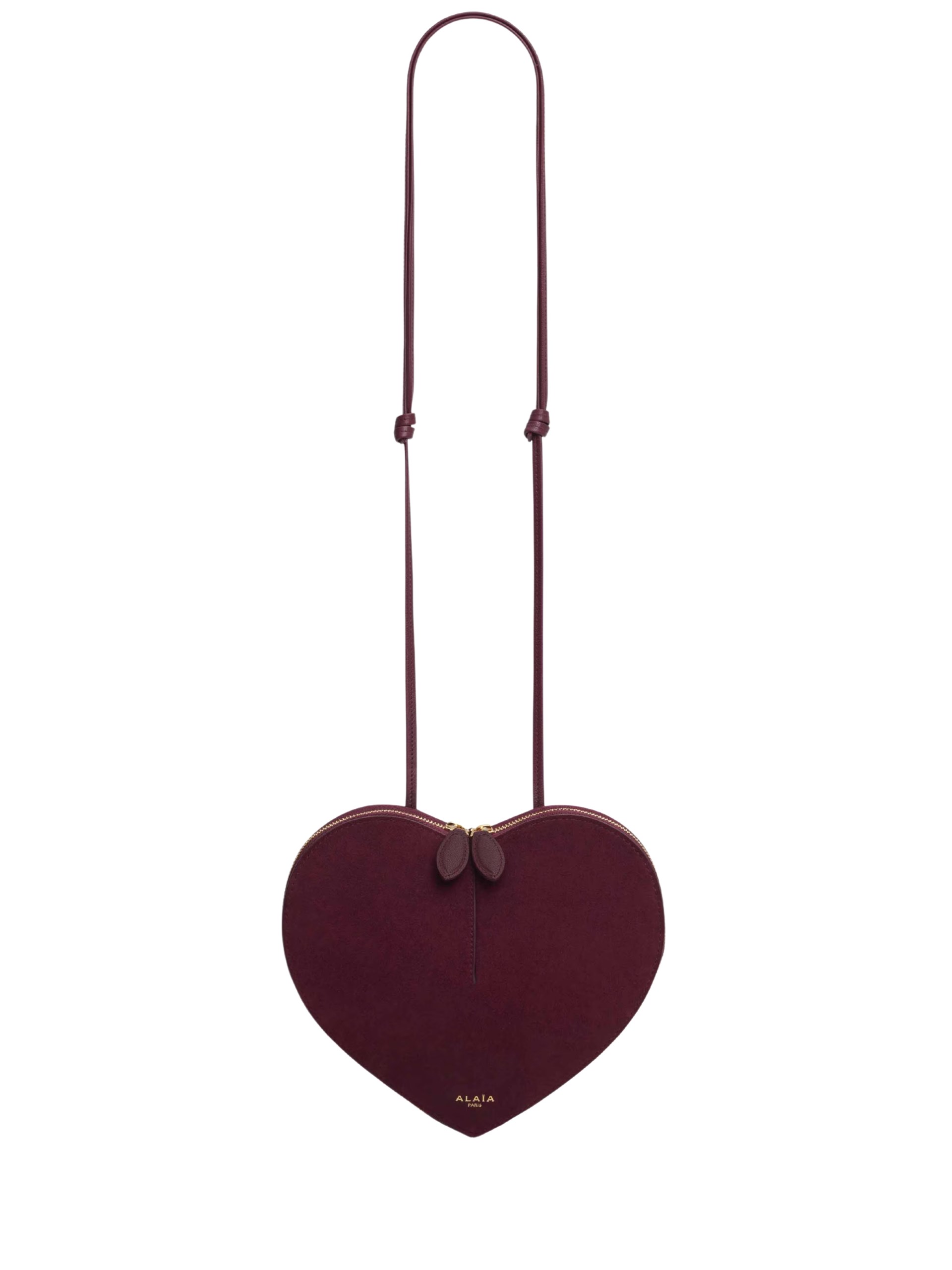 Dark red leather heart-shaped bag by Alaia LE CŒUR