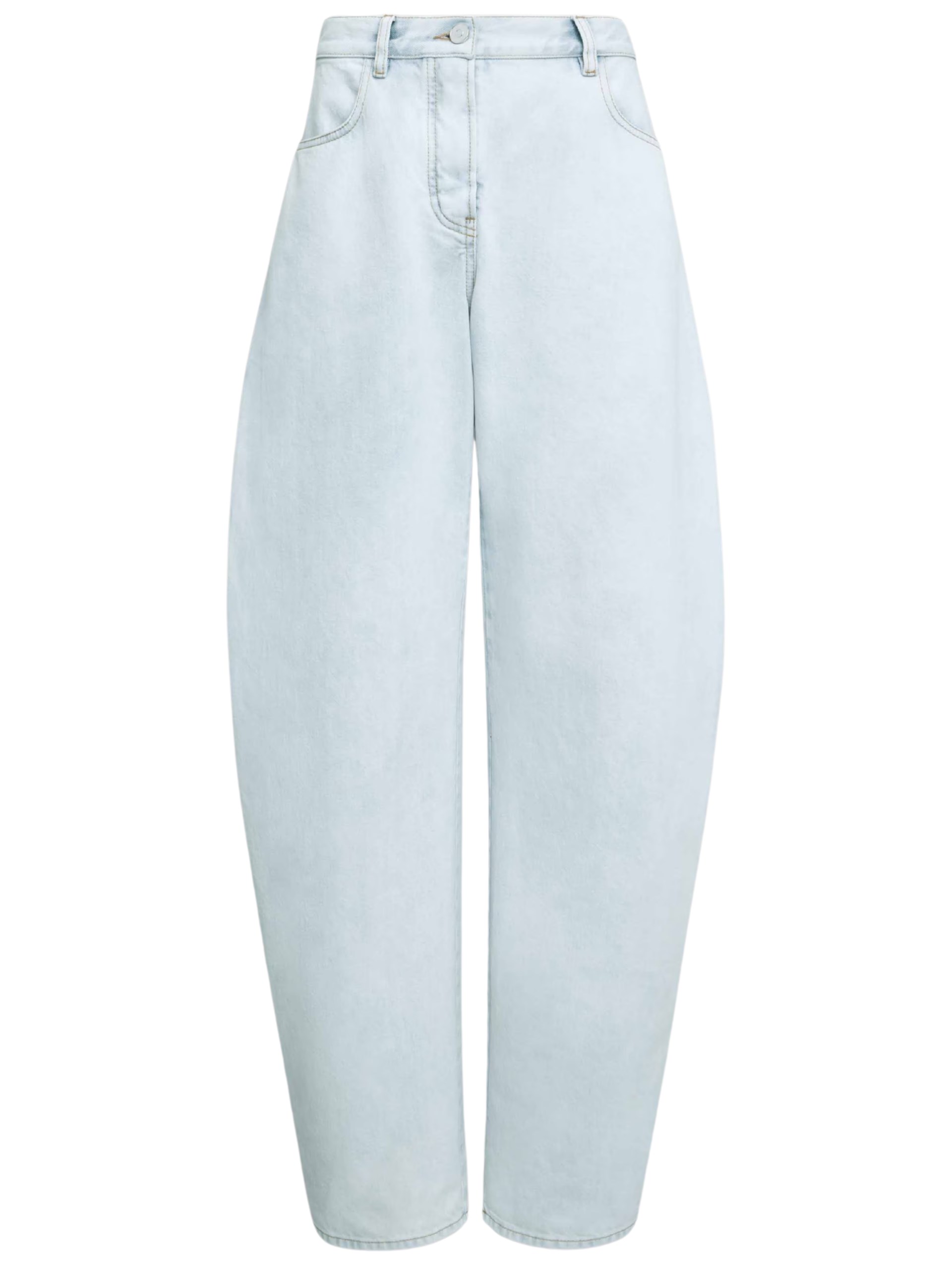 Alaia light blue high-rise cropped jeans