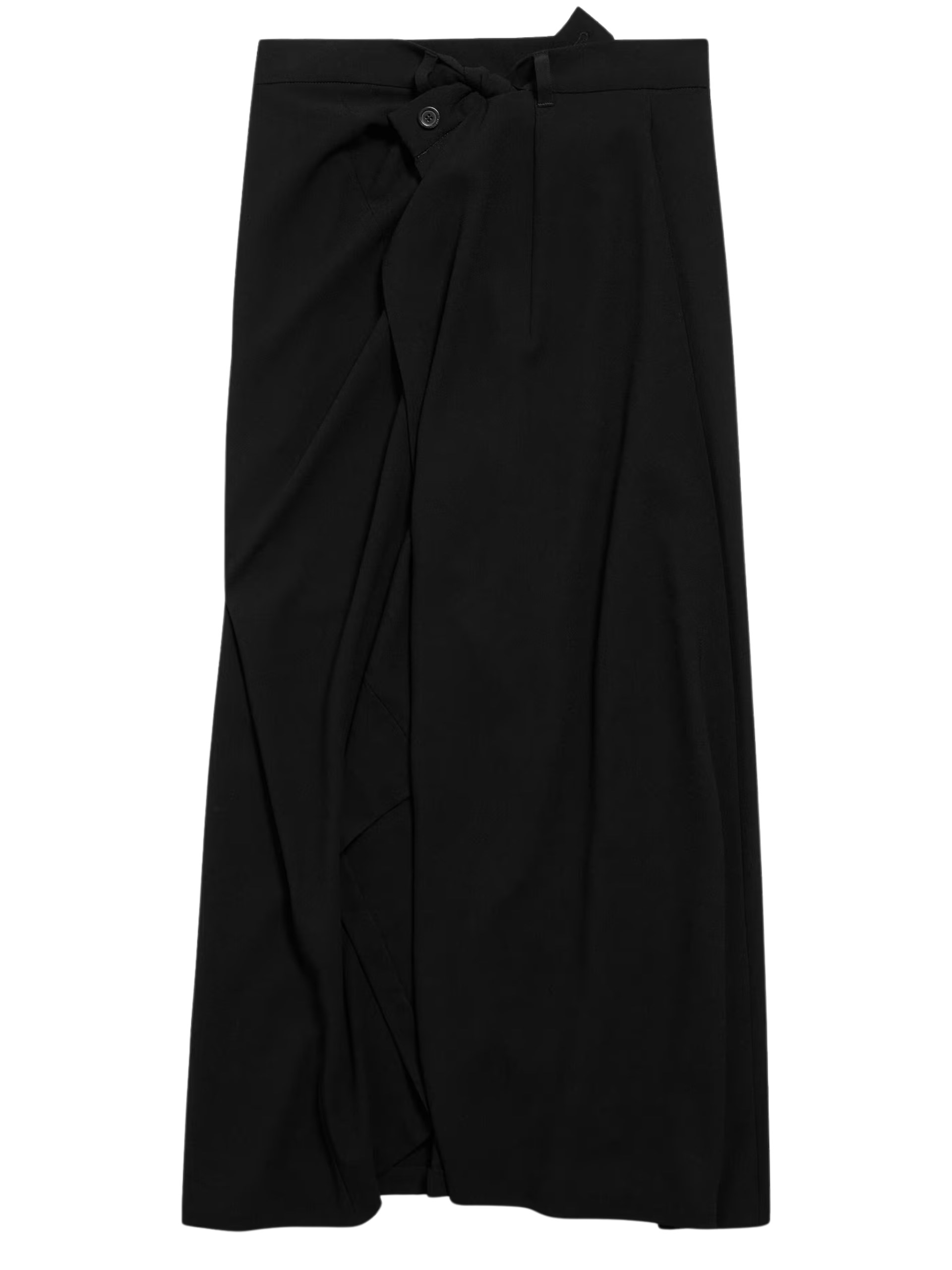 Balenciaga black draped skirt