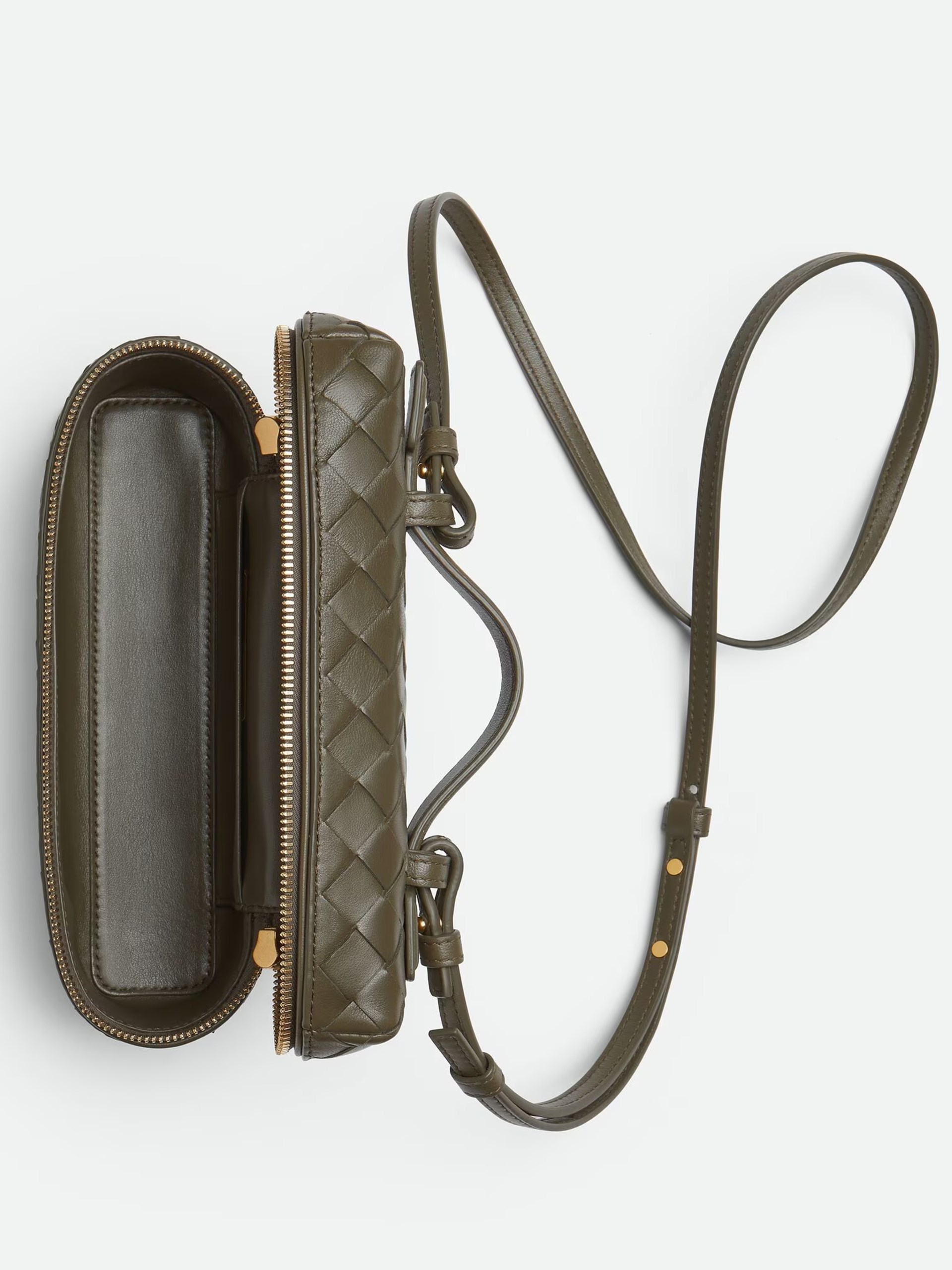 Bottega Veneta Bang Bang Khaki Bag in Soft Intrecciato Leather
