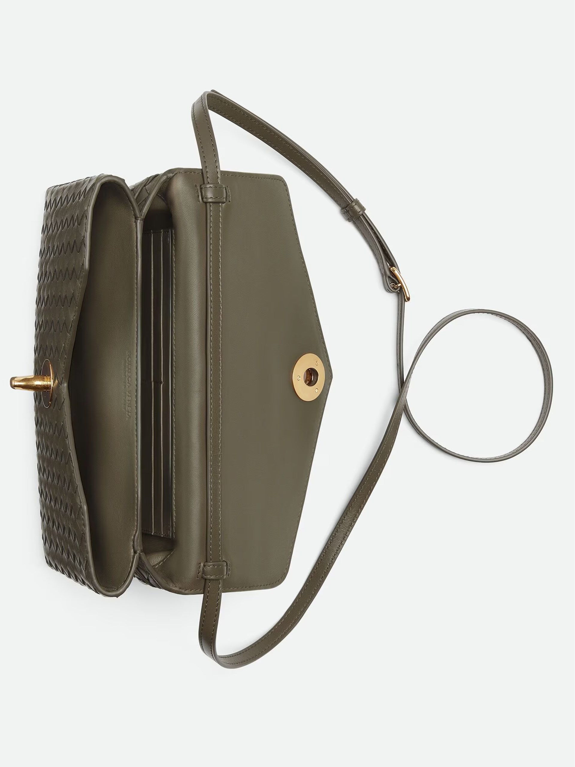 Темно-зелена сумка Bottega Veneta Knot Lock з верхньою ручкою та застібкою-вузлом