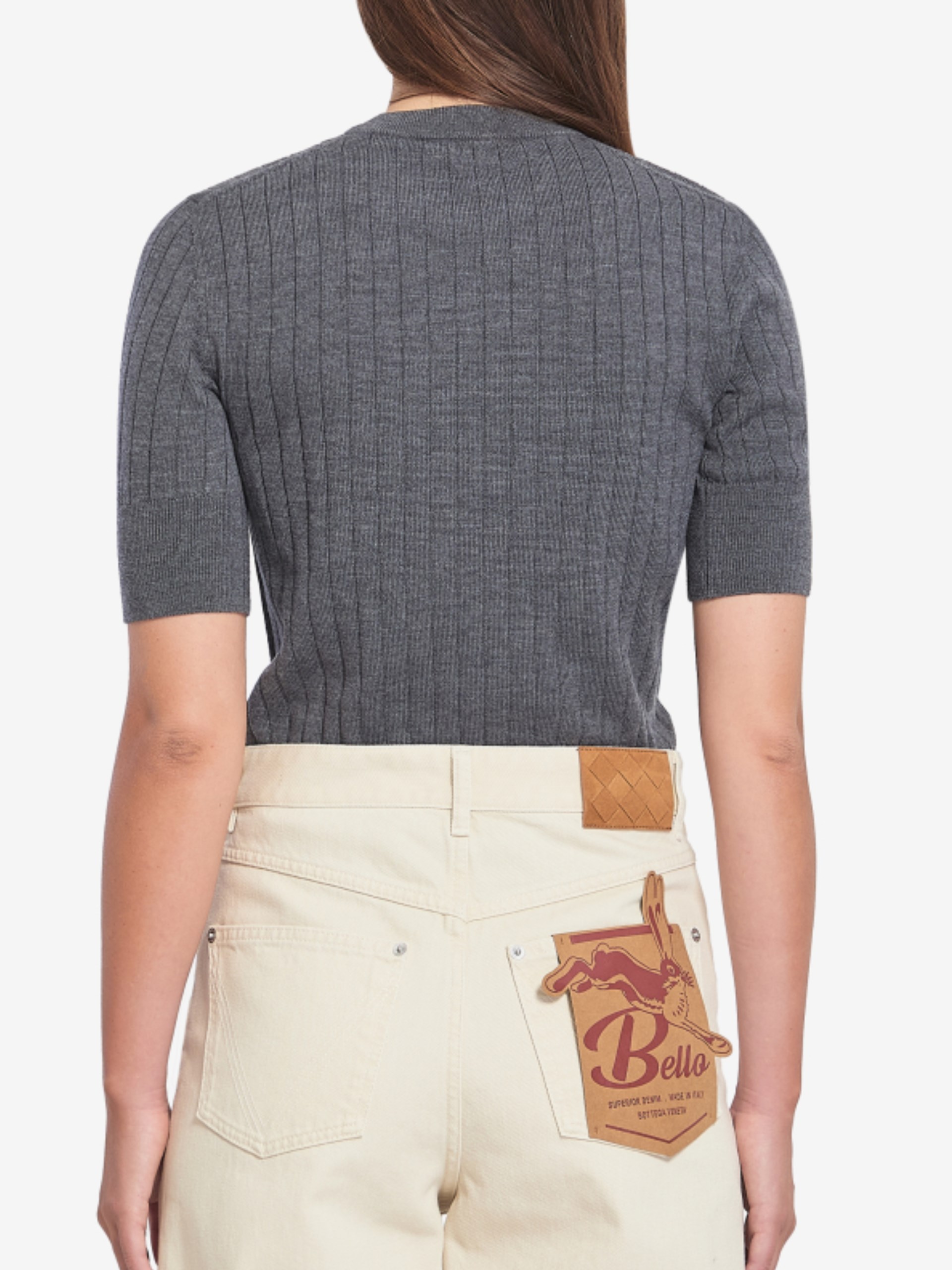 Bottega Veneta dark gray wool T-shirt