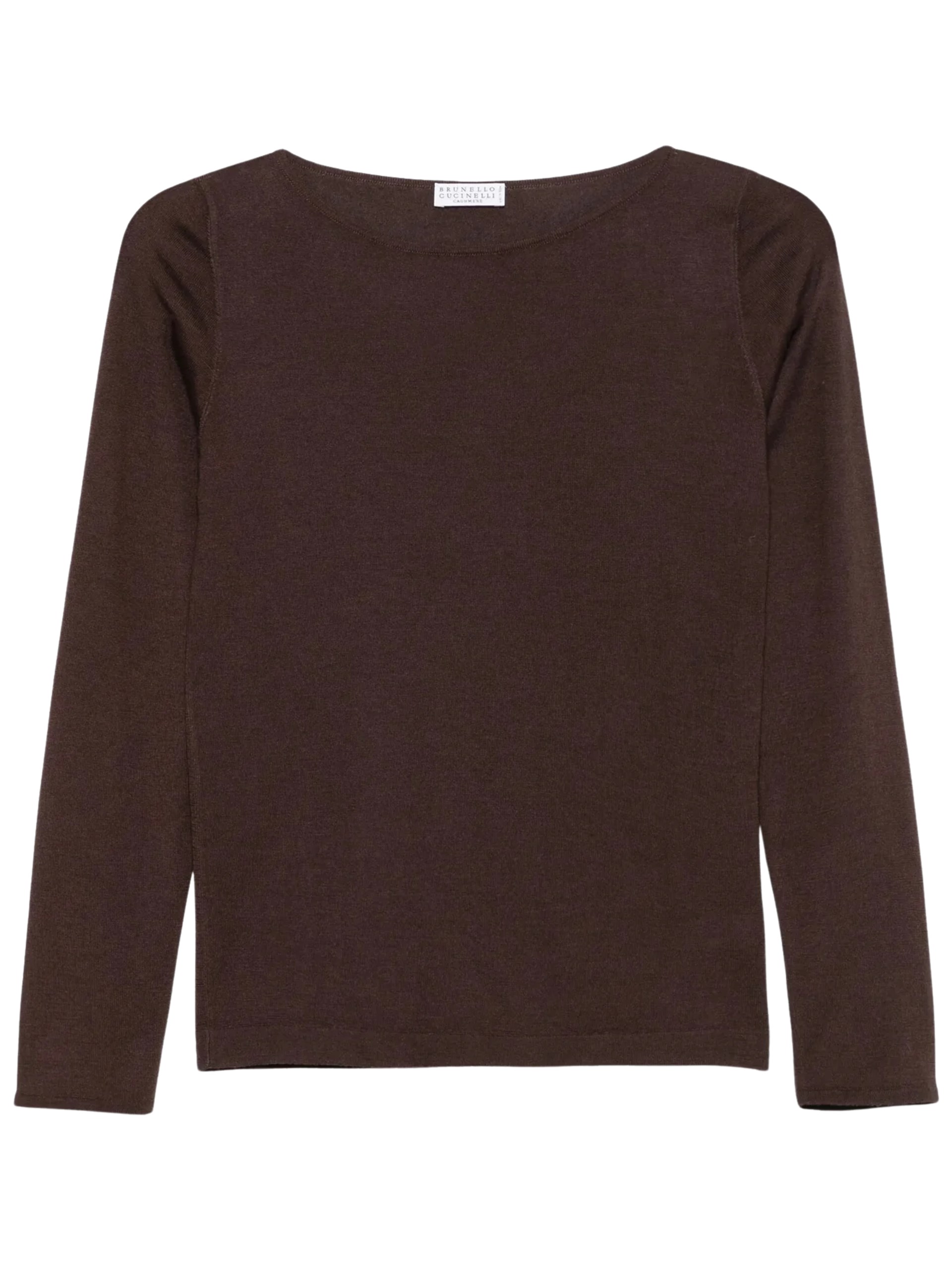 Brunello Cucinelli brown fine knit sweater