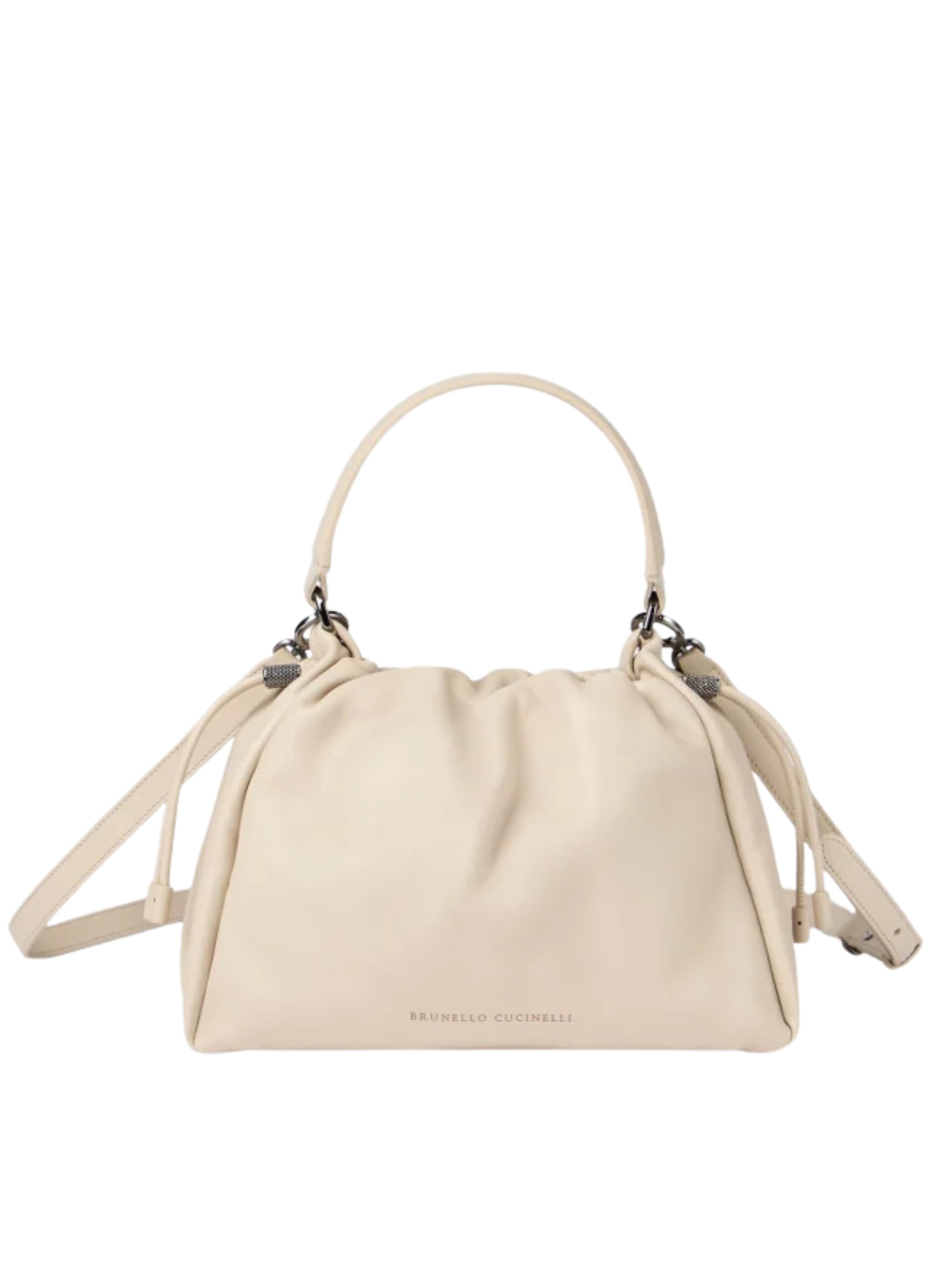 Brunello Cucinelli Bucket Mellow Small bag in ivory