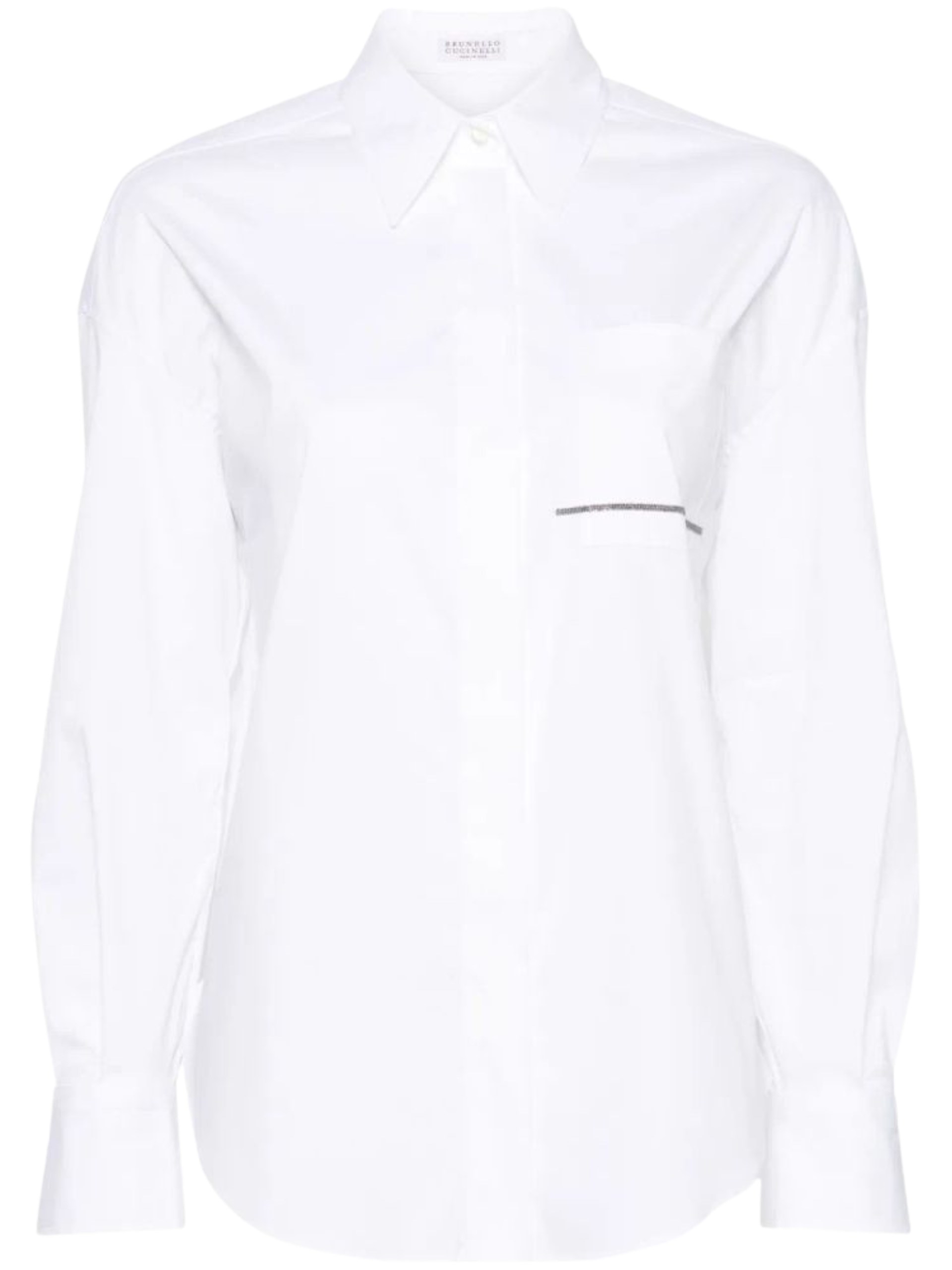 Brunello Cucinelli white shirt with chest pocket from Monili