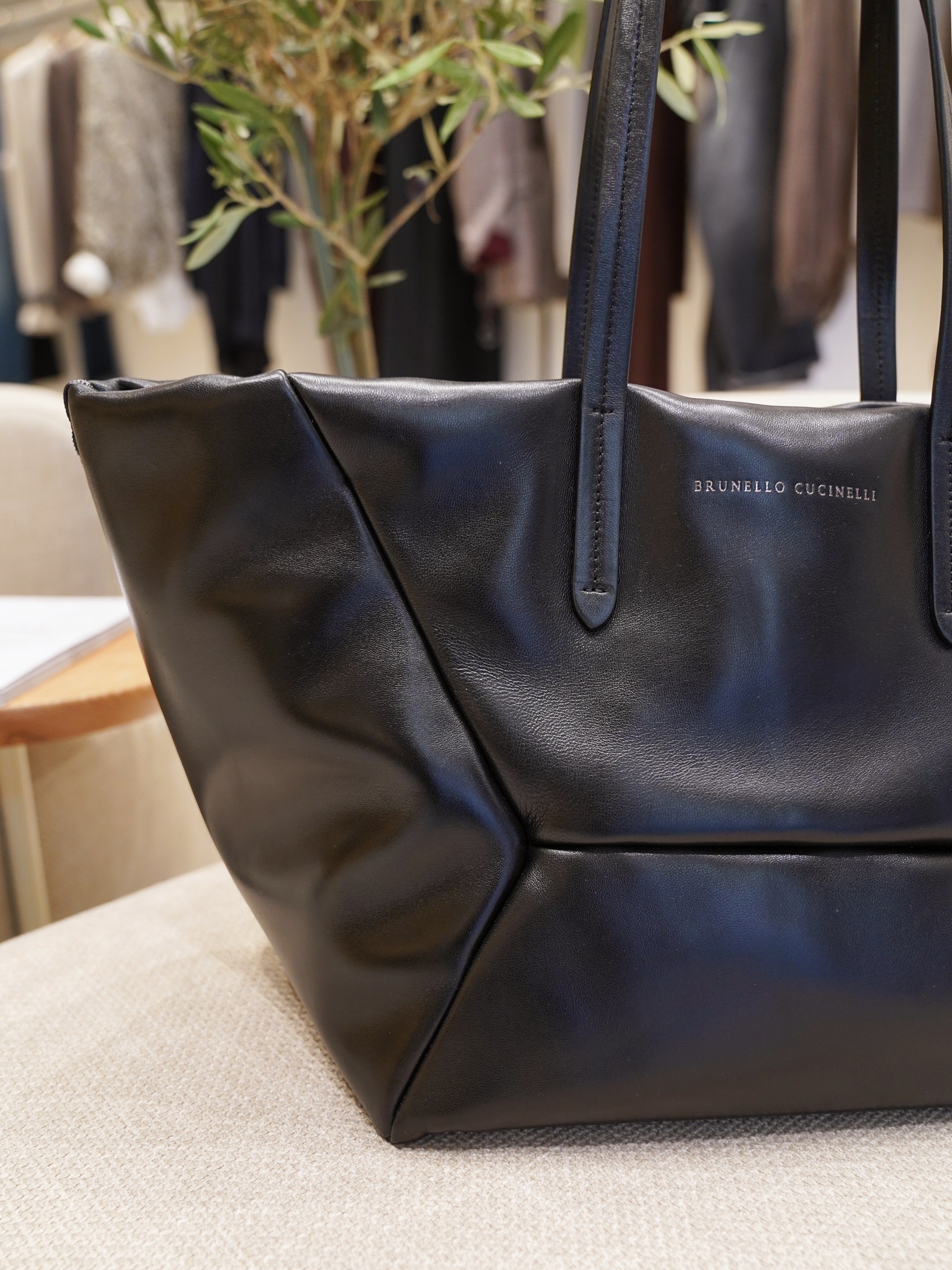Brunello Cucinelli Duo black shopping bag
