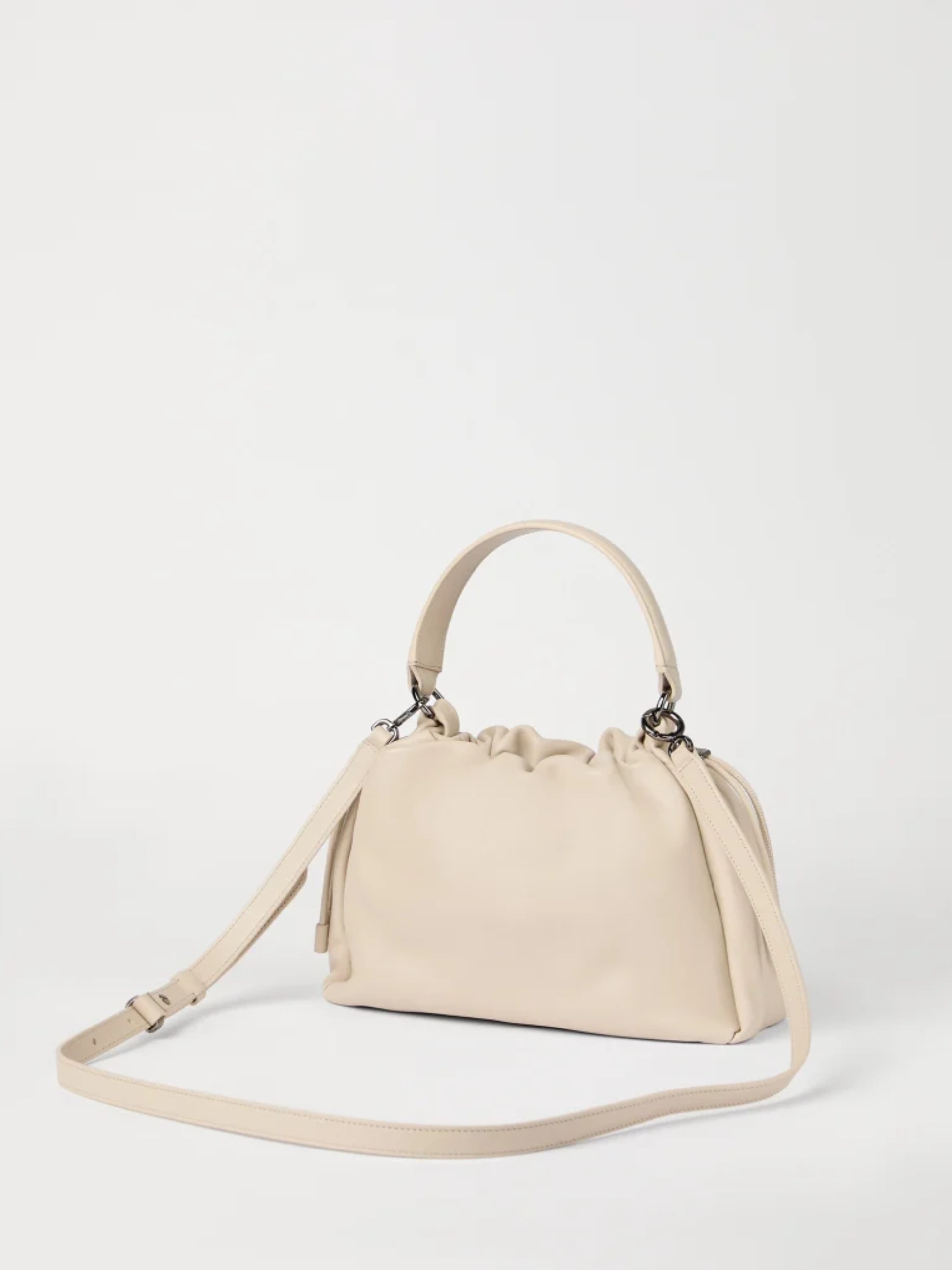 Сумка Brunello Cucinelli Bucket Mellow Small кольору айворі