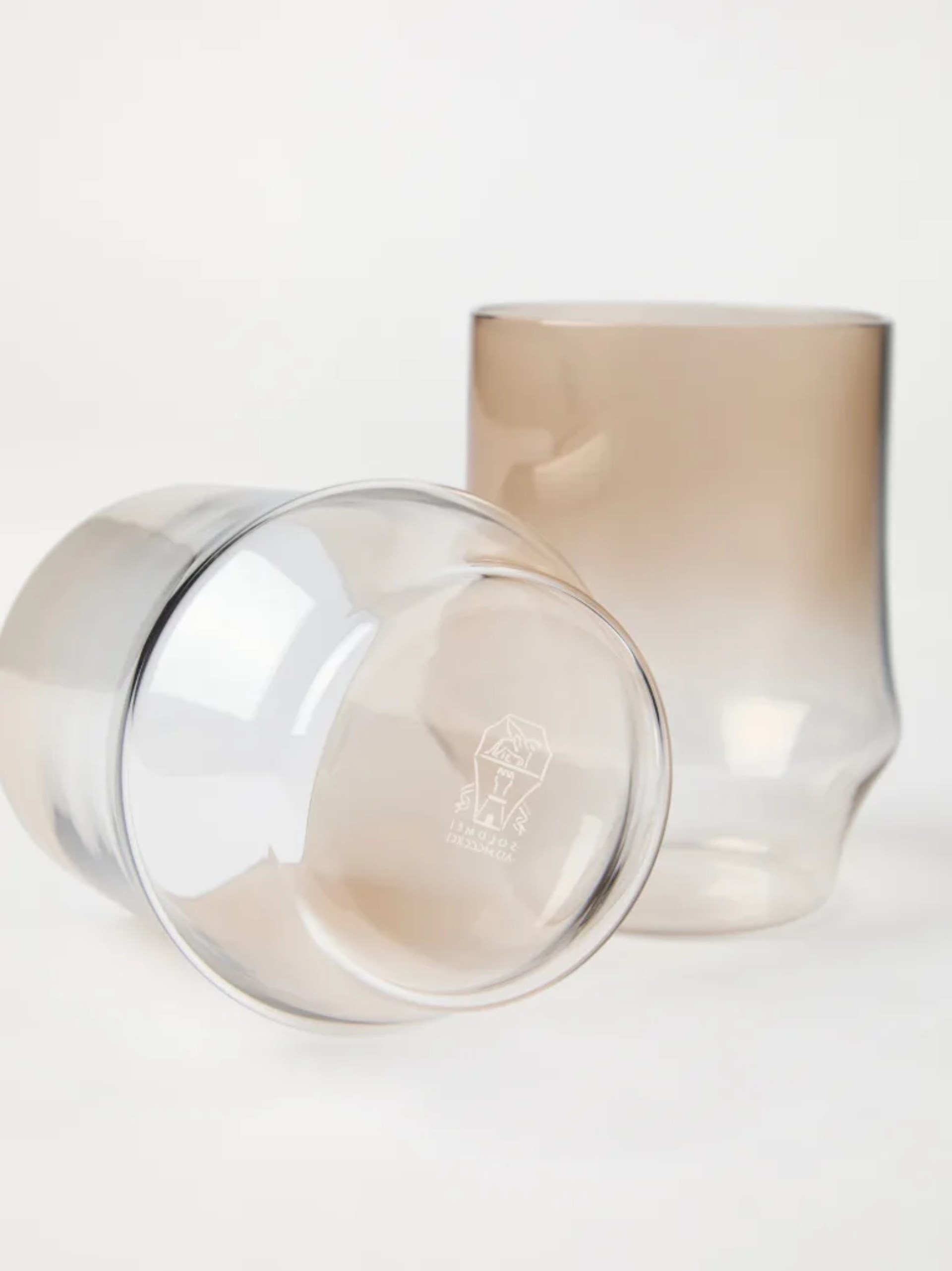 Pair of Brunello Cucinelli Murano glass glasses