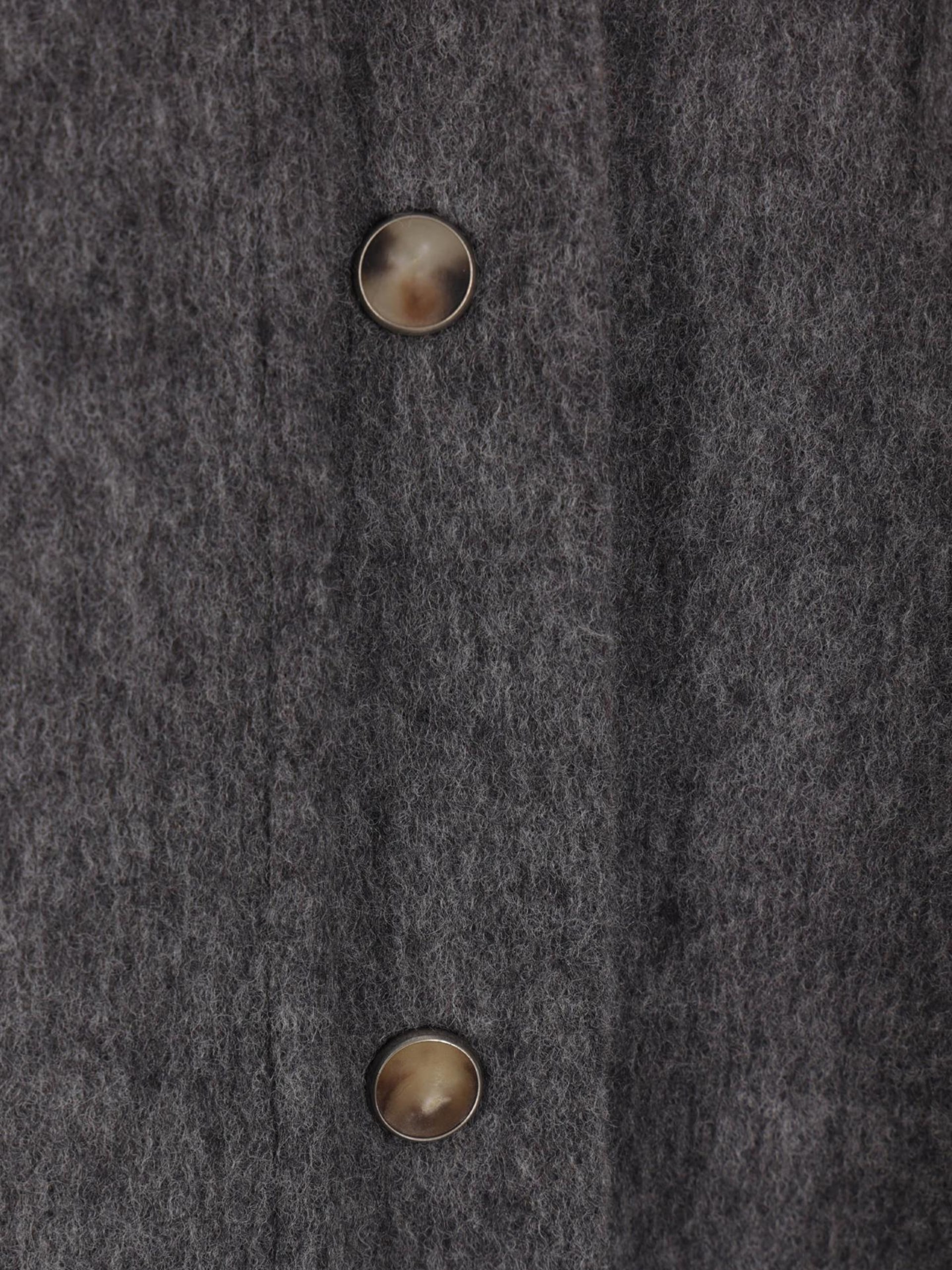 Brunello Cucinelli grey wool shirt with patch pockets