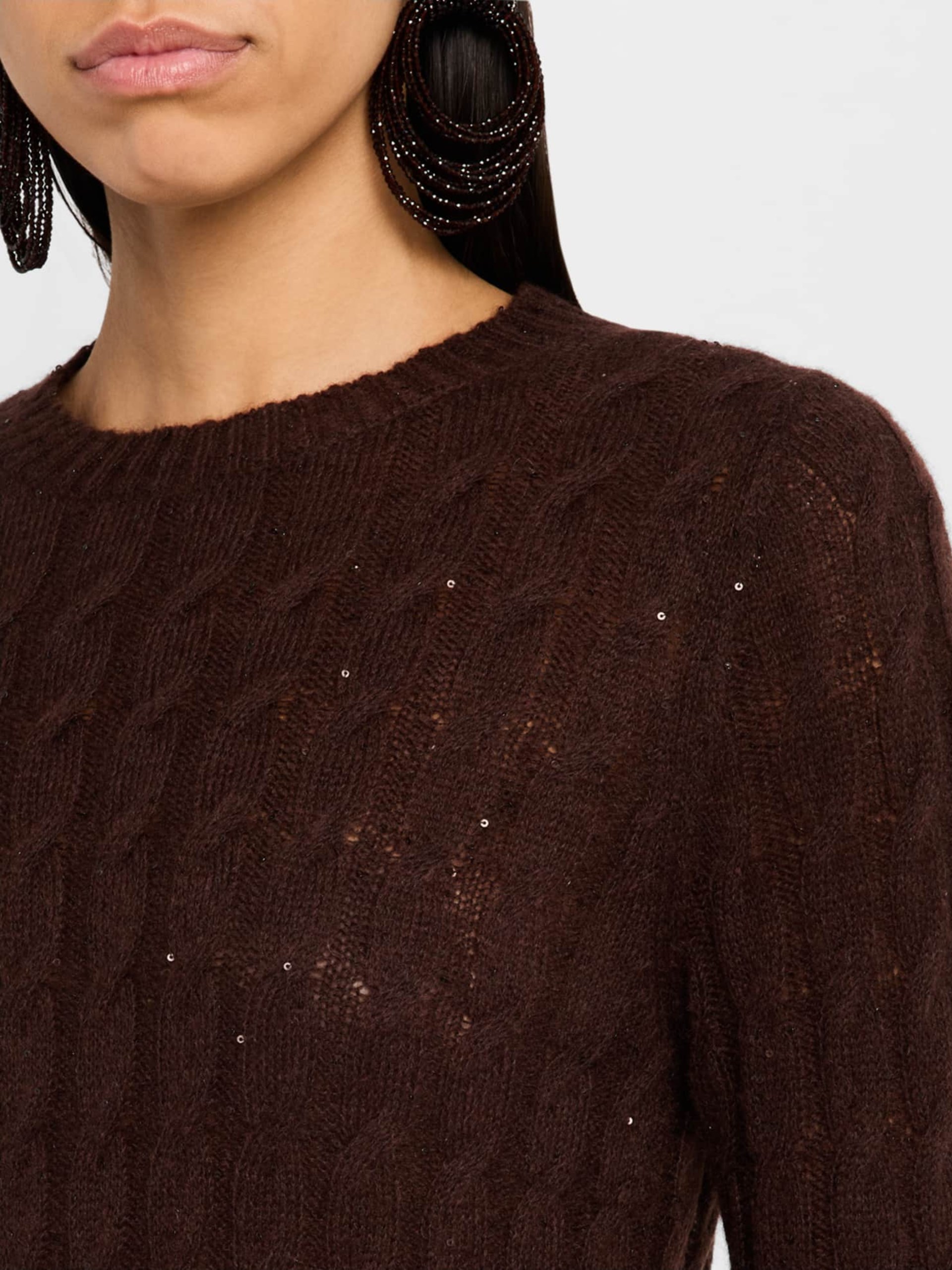 Brunello Cucinelli dark brown fitted maxi dress