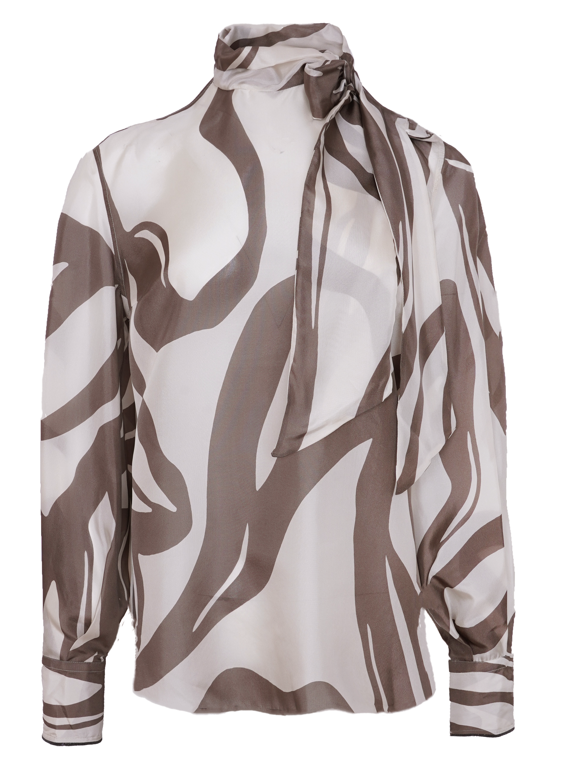 Brunello Cucinelli silk blouse with lavalier