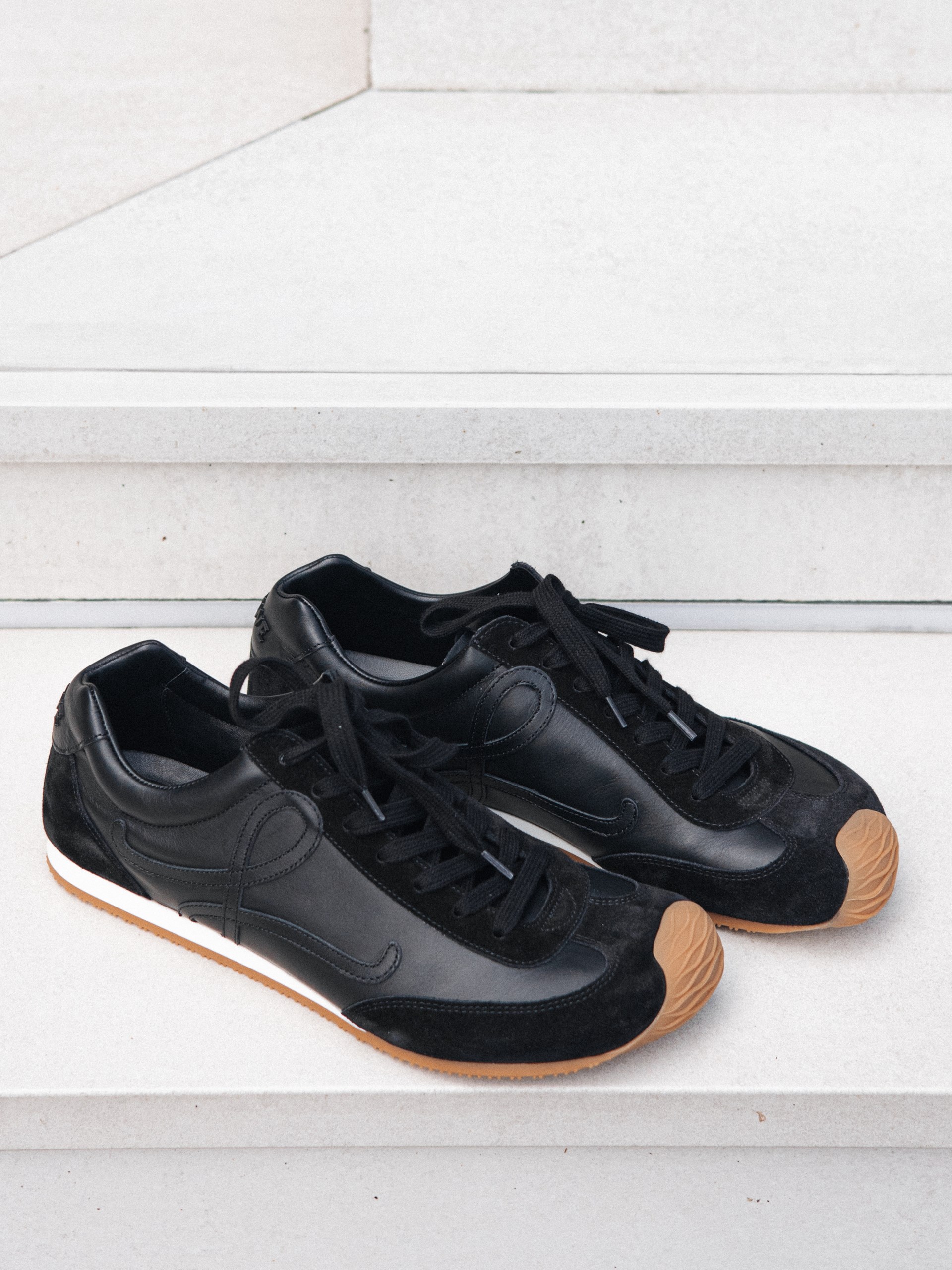 Men's black Loewe Ballet Runner 2.0 leather sneakers