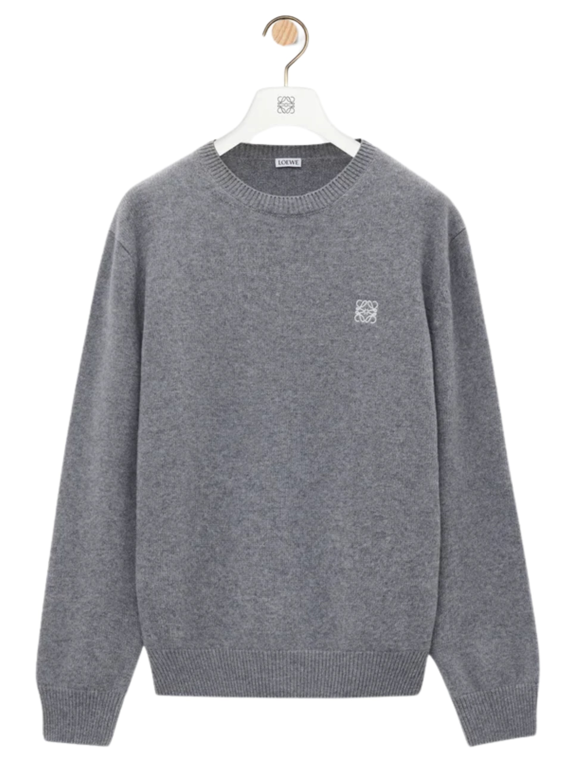 Men's gray Loewe Anagram wool sweater