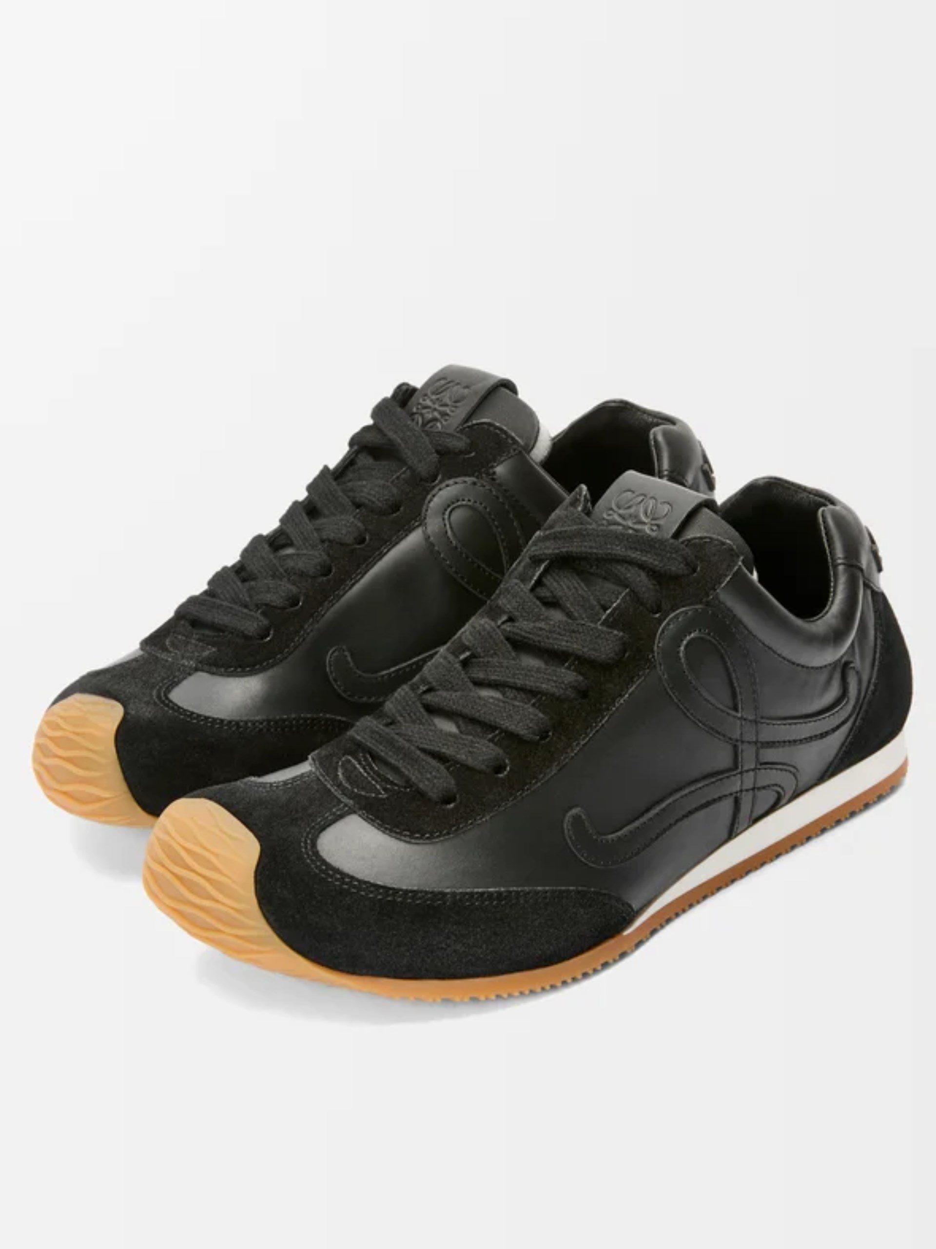Чоловічі чорні кросівки Loewe Ballet Runner 2.0 з шкіри