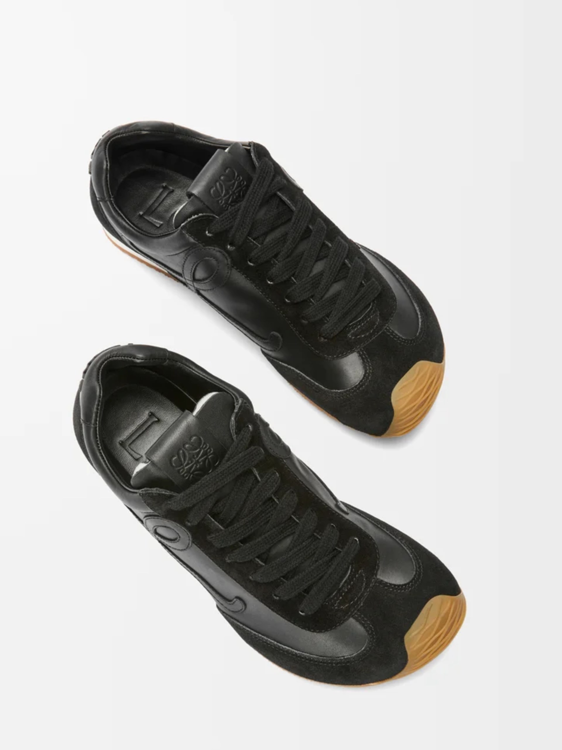Чоловічі чорні кросівки Loewe Ballet Runner 2.0 з шкіри