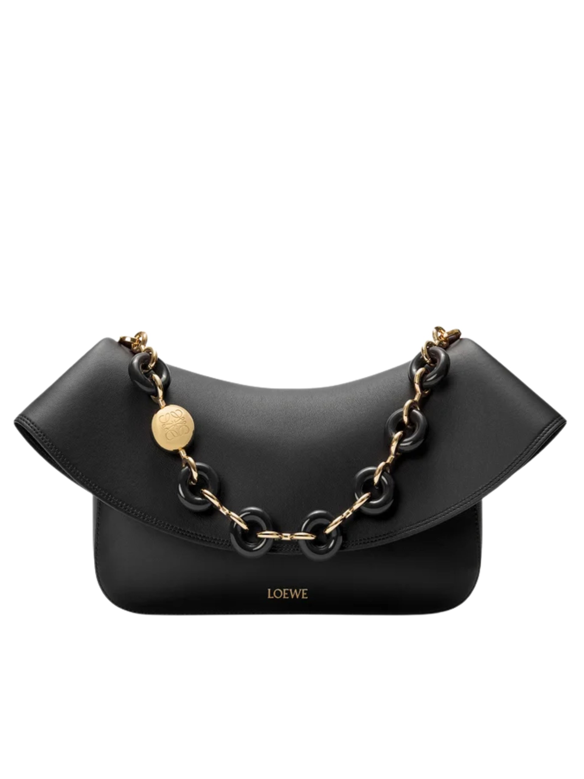 Loewe Ola Medium black bag with removable chain