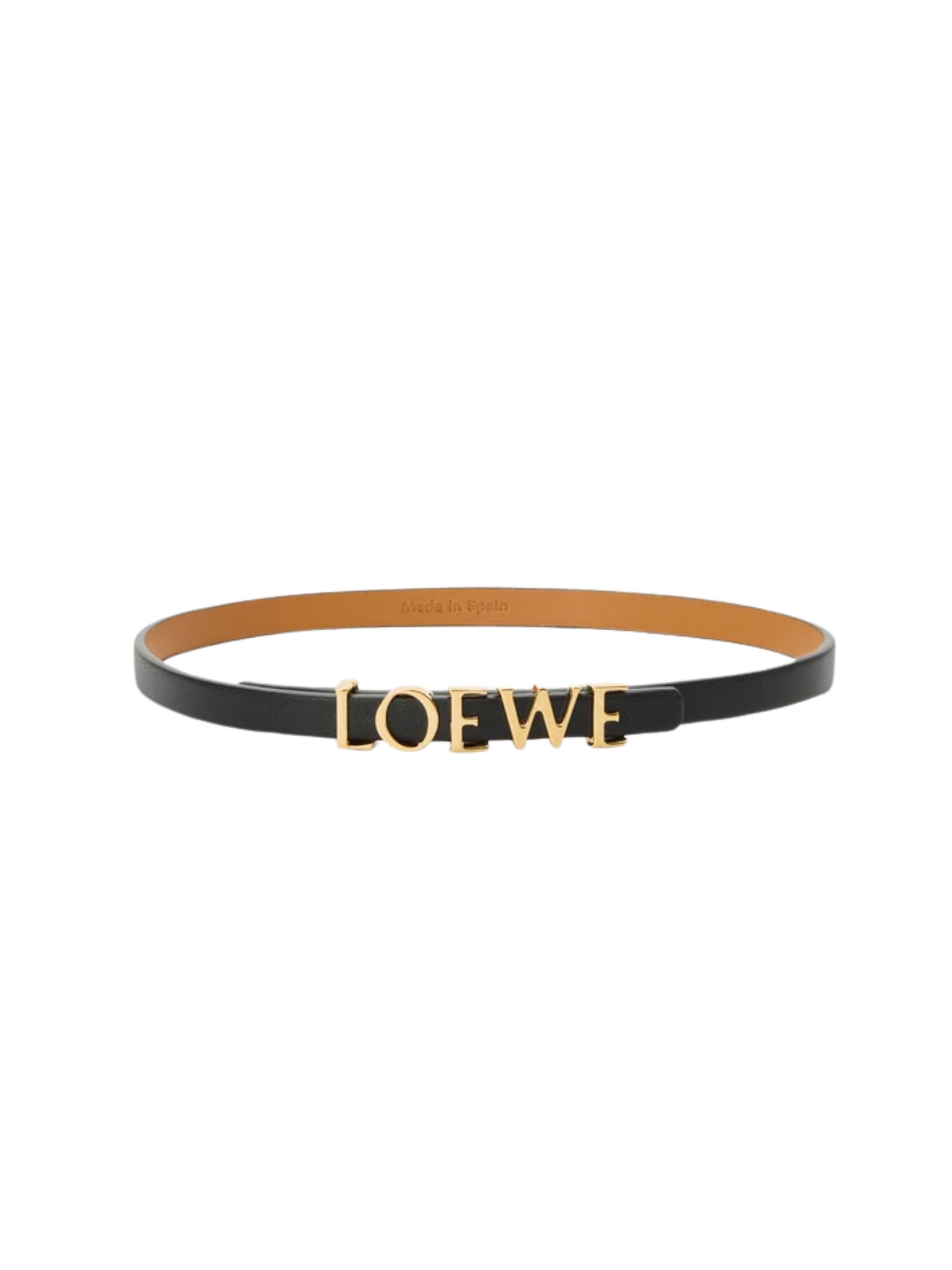 Чорний подвійний браслет Loewe зі шкіри