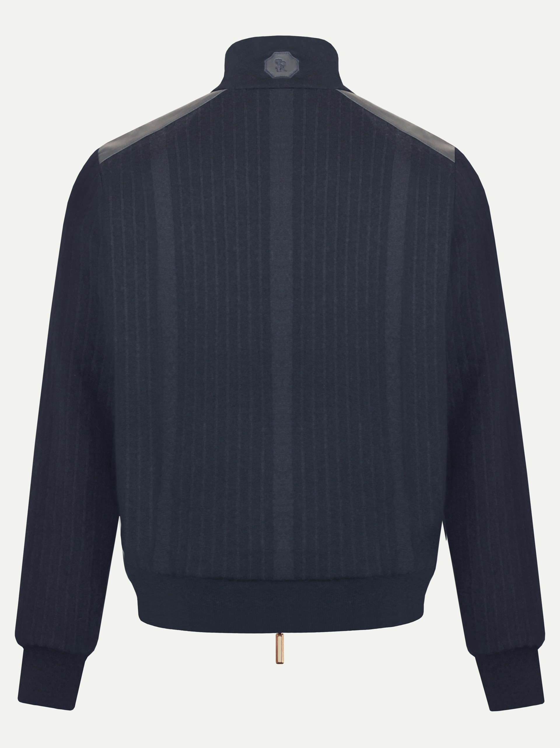 Stefano Ricci men's navy blue bomber jacket made of combined fabrics