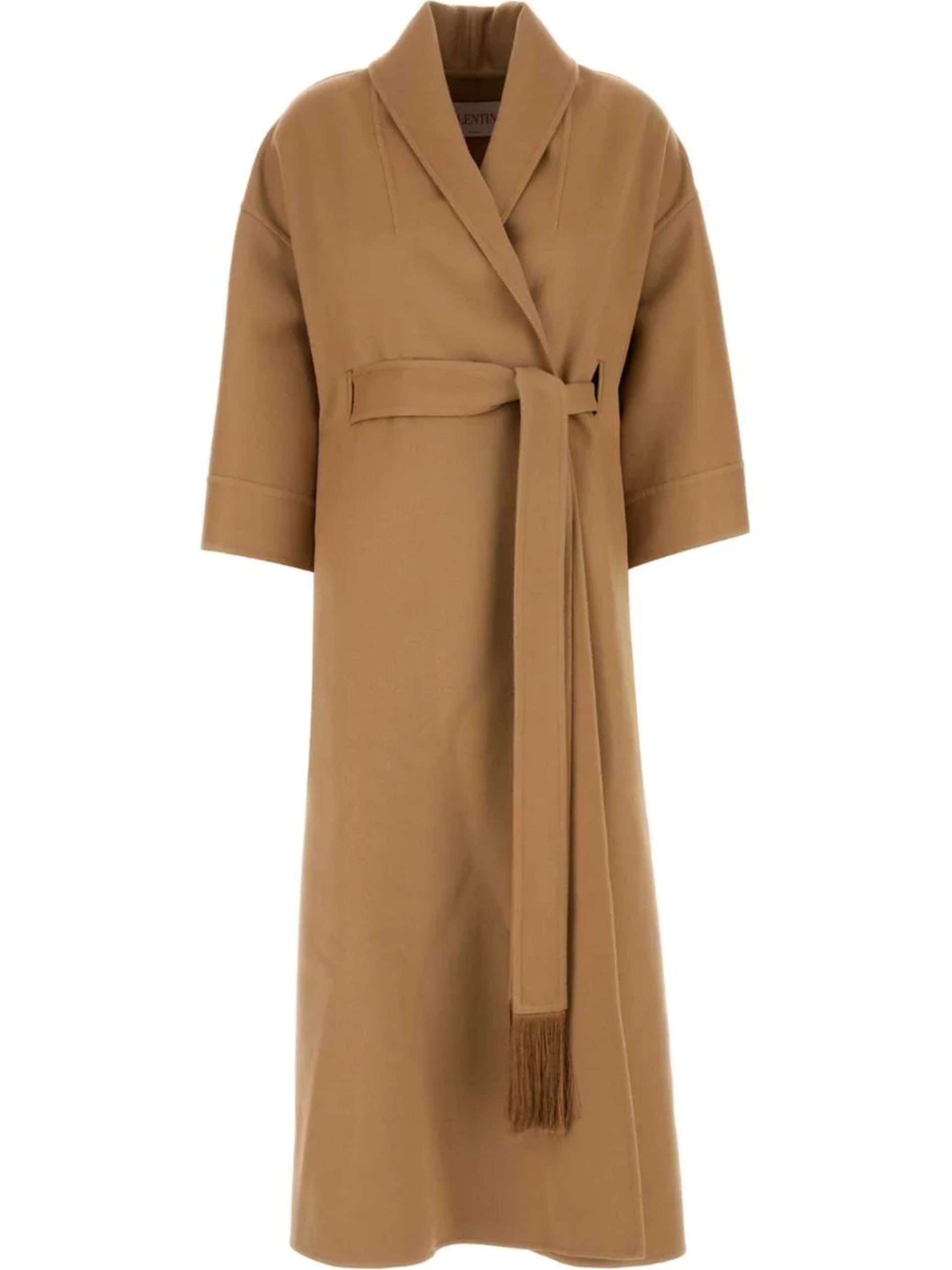 Valentino light brown wool and cashmere coat