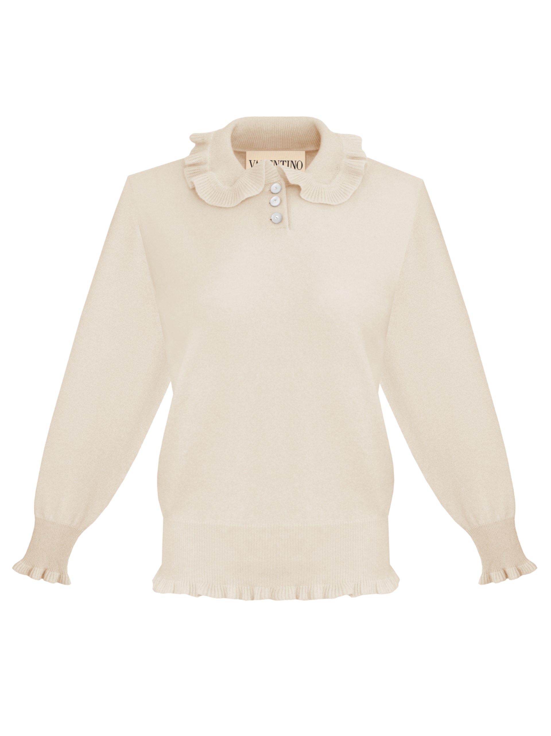 Valentino light beige sweater with collar