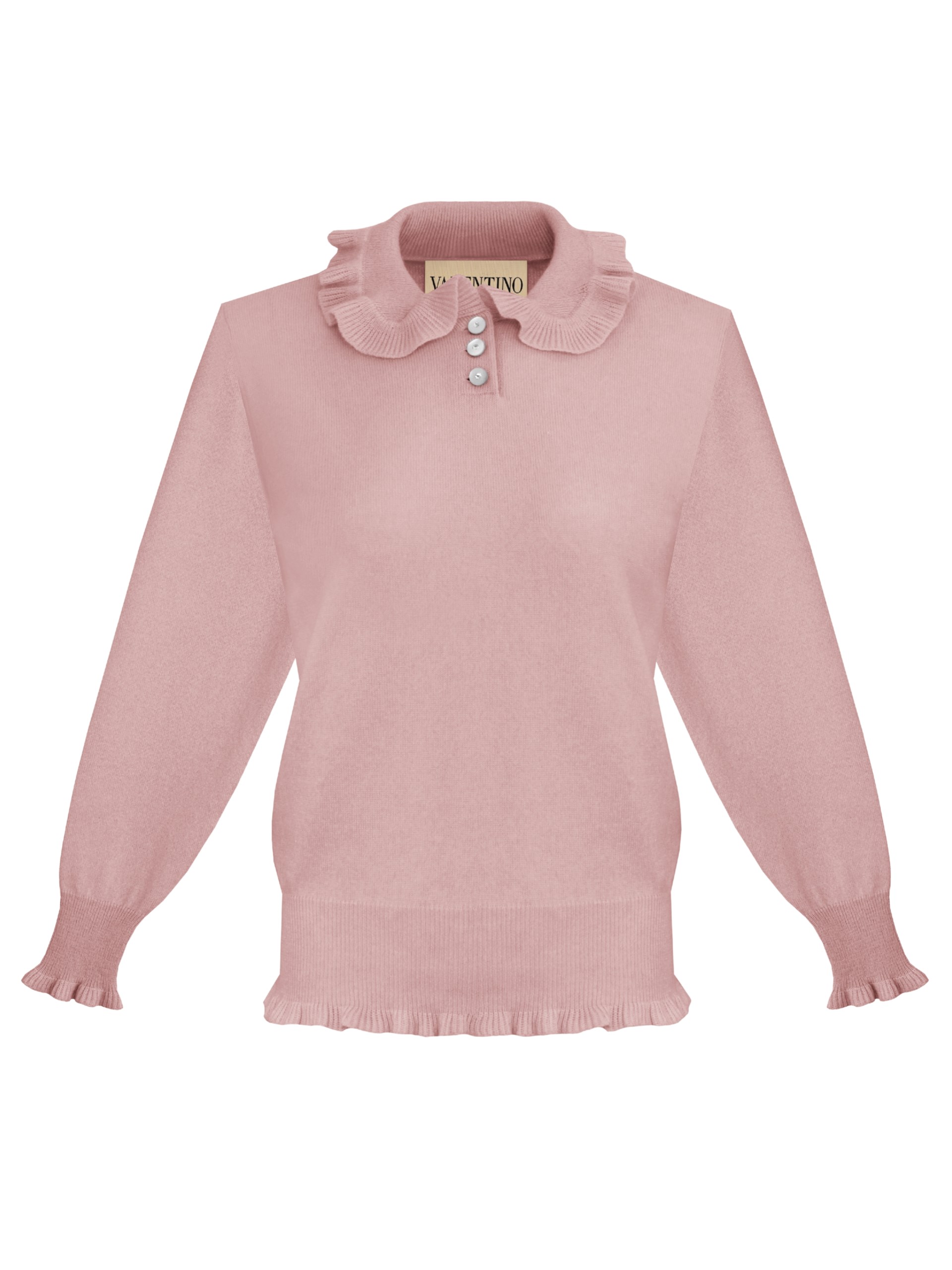 Valentino soft pink sweater with collar