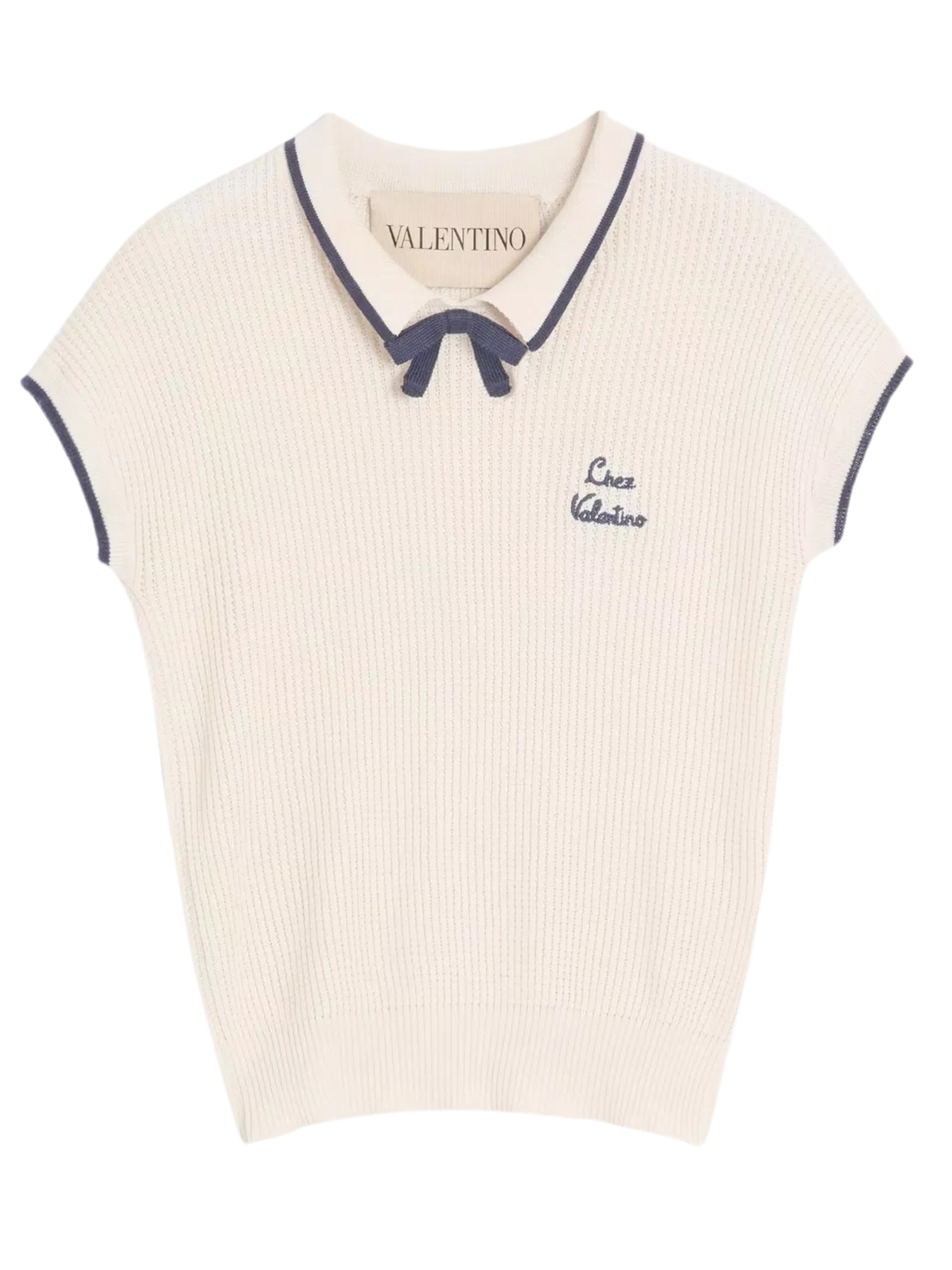 Ivory Valentino collared t-shirt