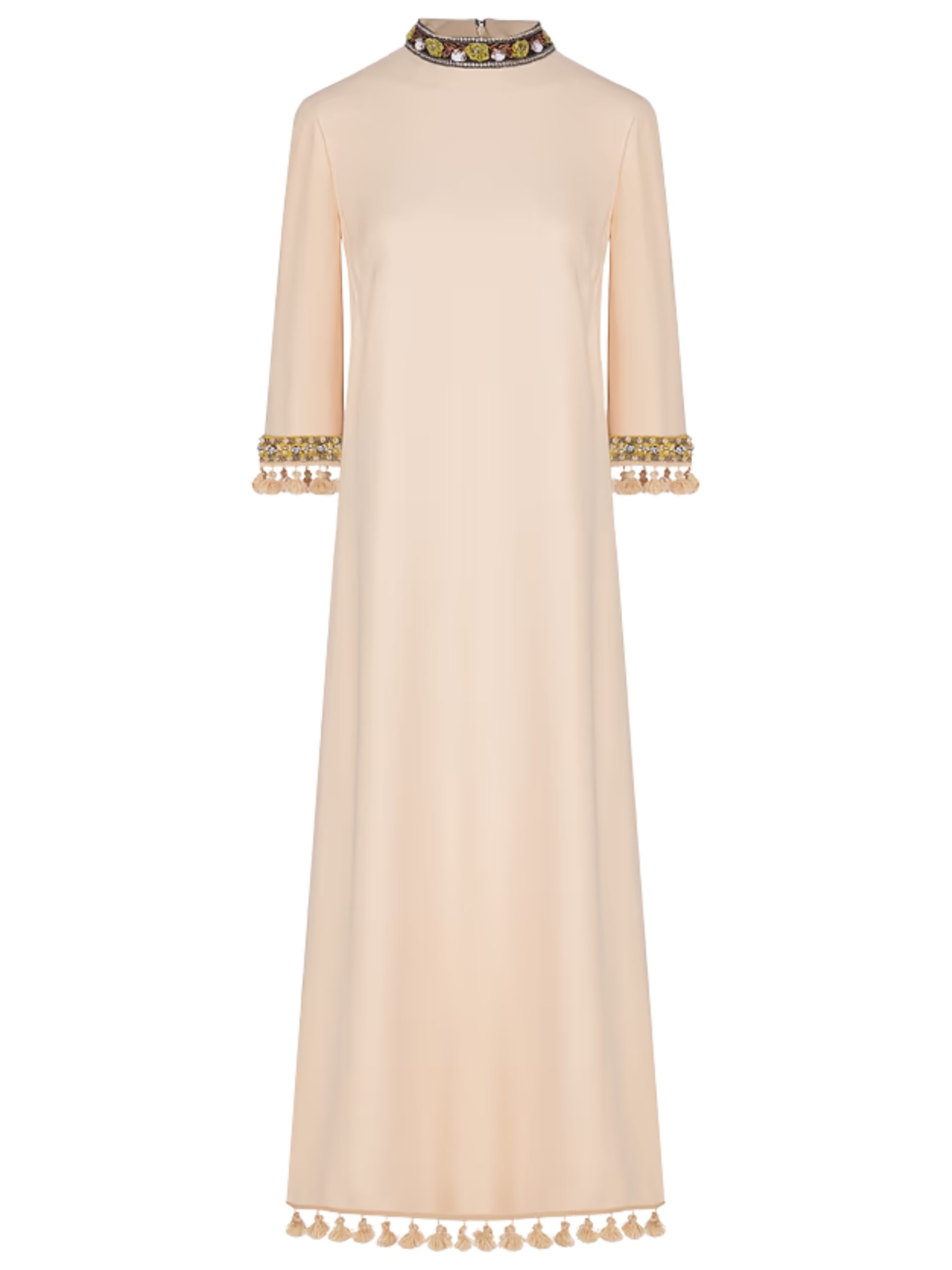 Valentino beige maxi dress with crystals