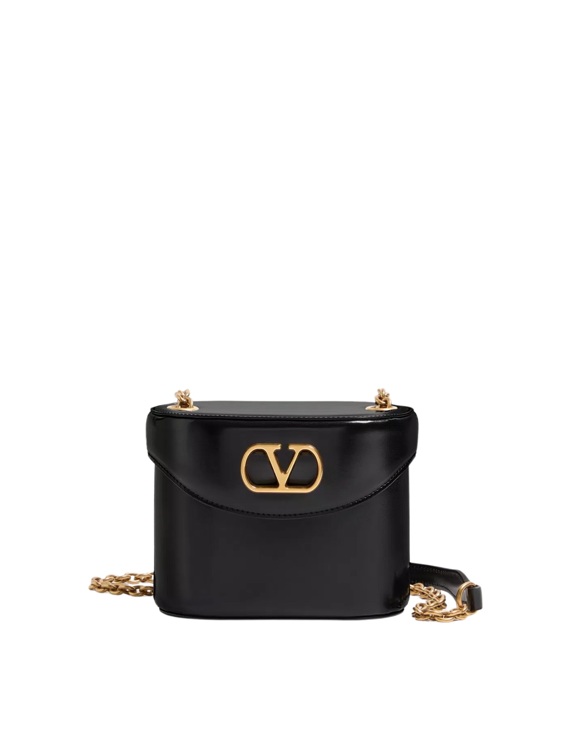 Valentino Garavani Vain Vanity bag in black shiny leather