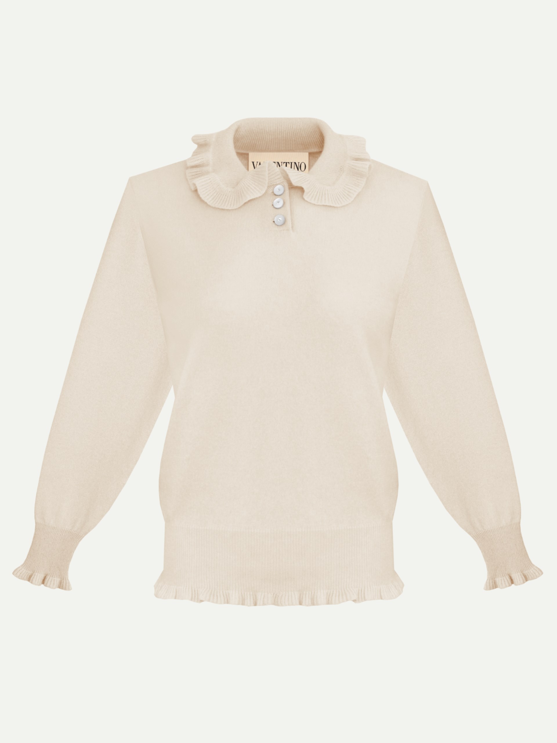 Valentino light beige sweater with collar