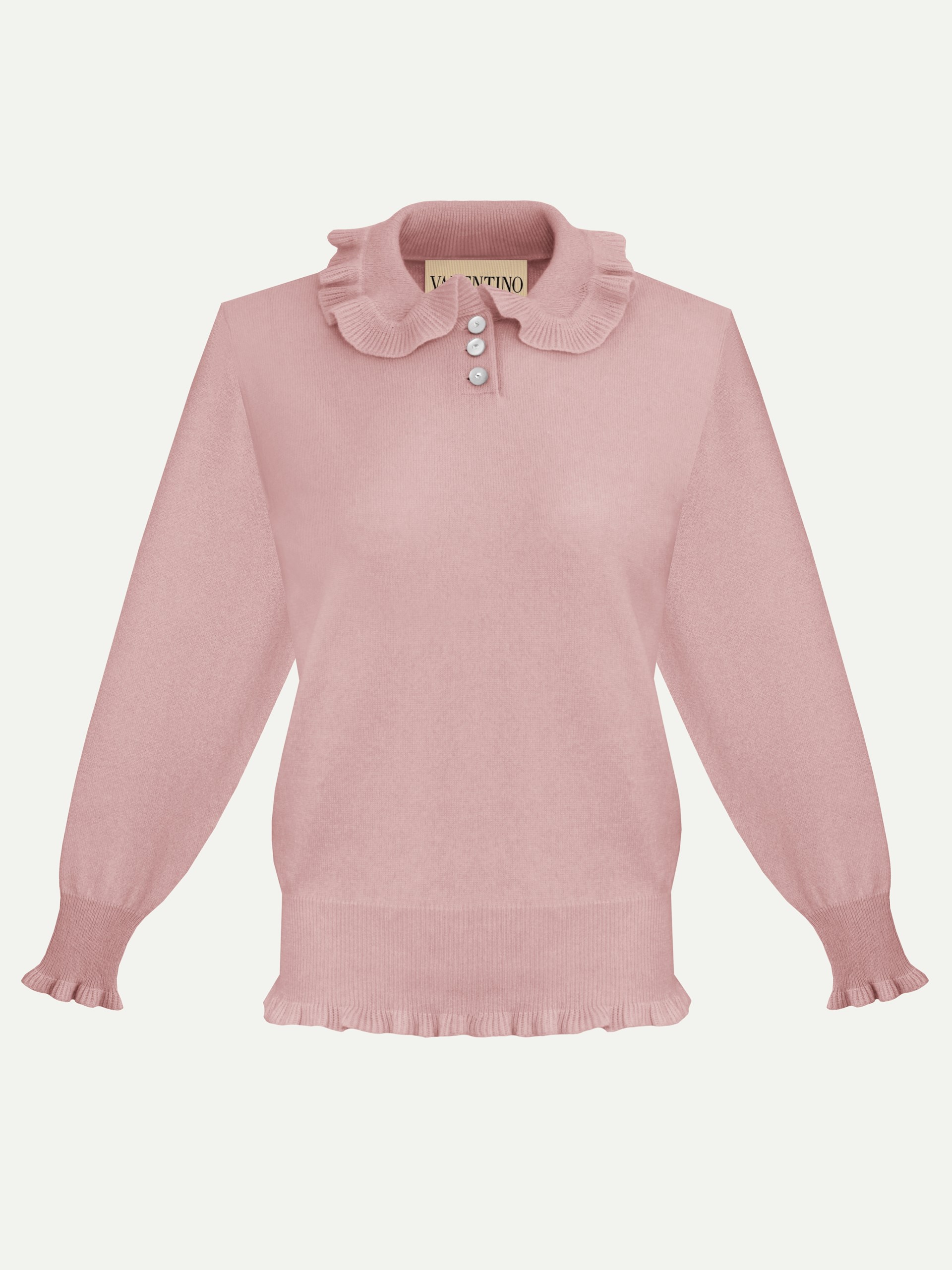 Valentino soft pink sweater with collar
